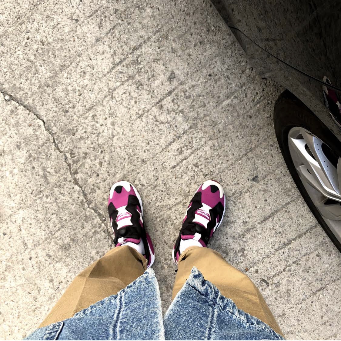 Reebok Instapump Fury Dark Violet 착용 스타일