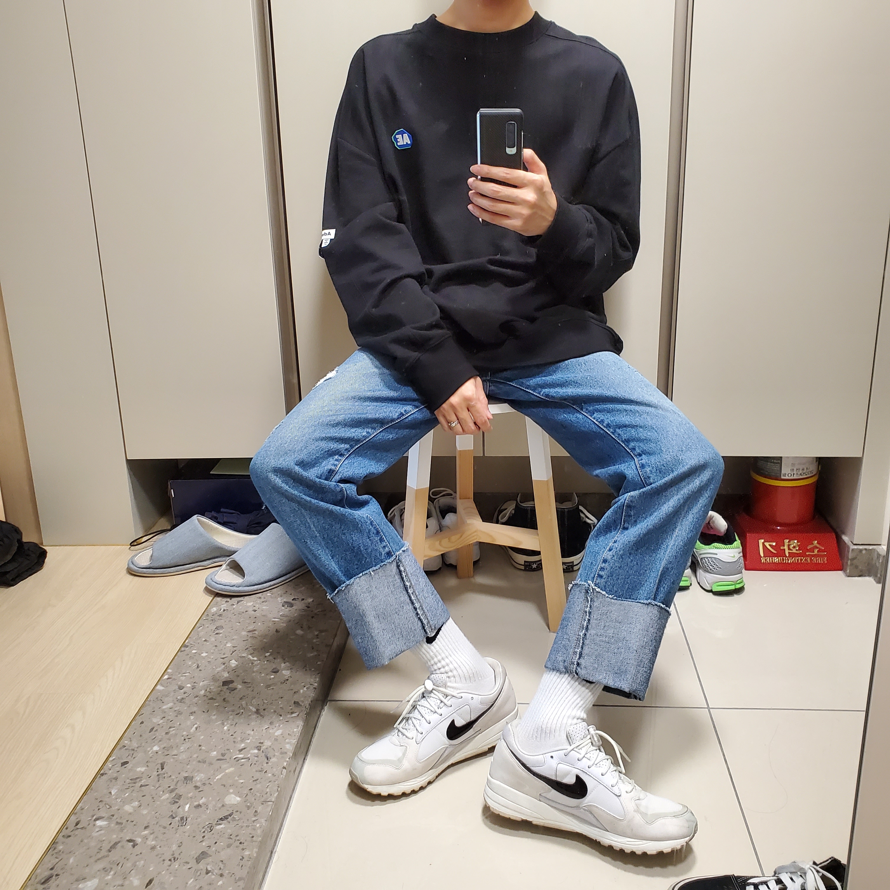 Nike x Fear of God Air Skylon 2 White 착용 스타일