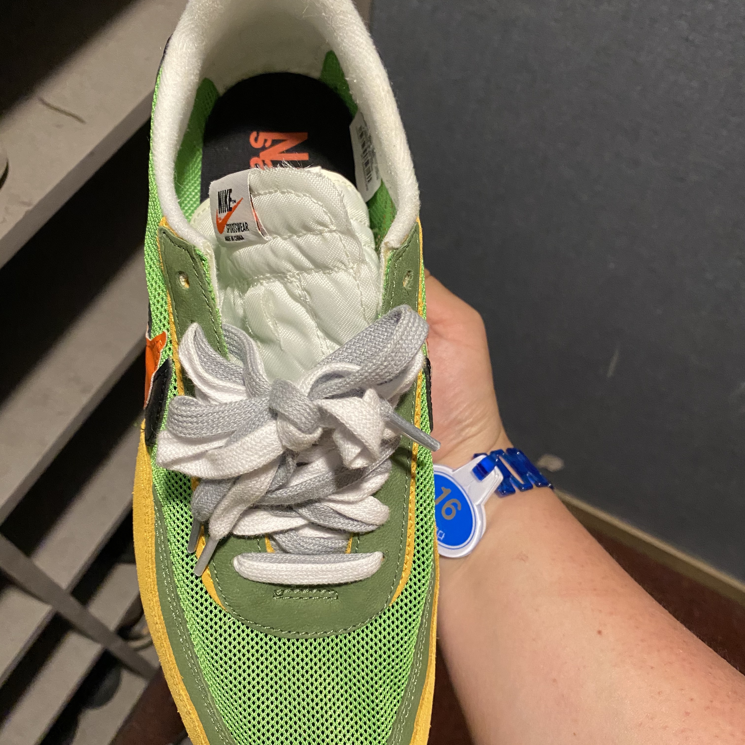 Nike x Sacai LDWaffle Blue Multi, Nike x Sacai LDWaffle Green Multi 착용 스타일 - 4