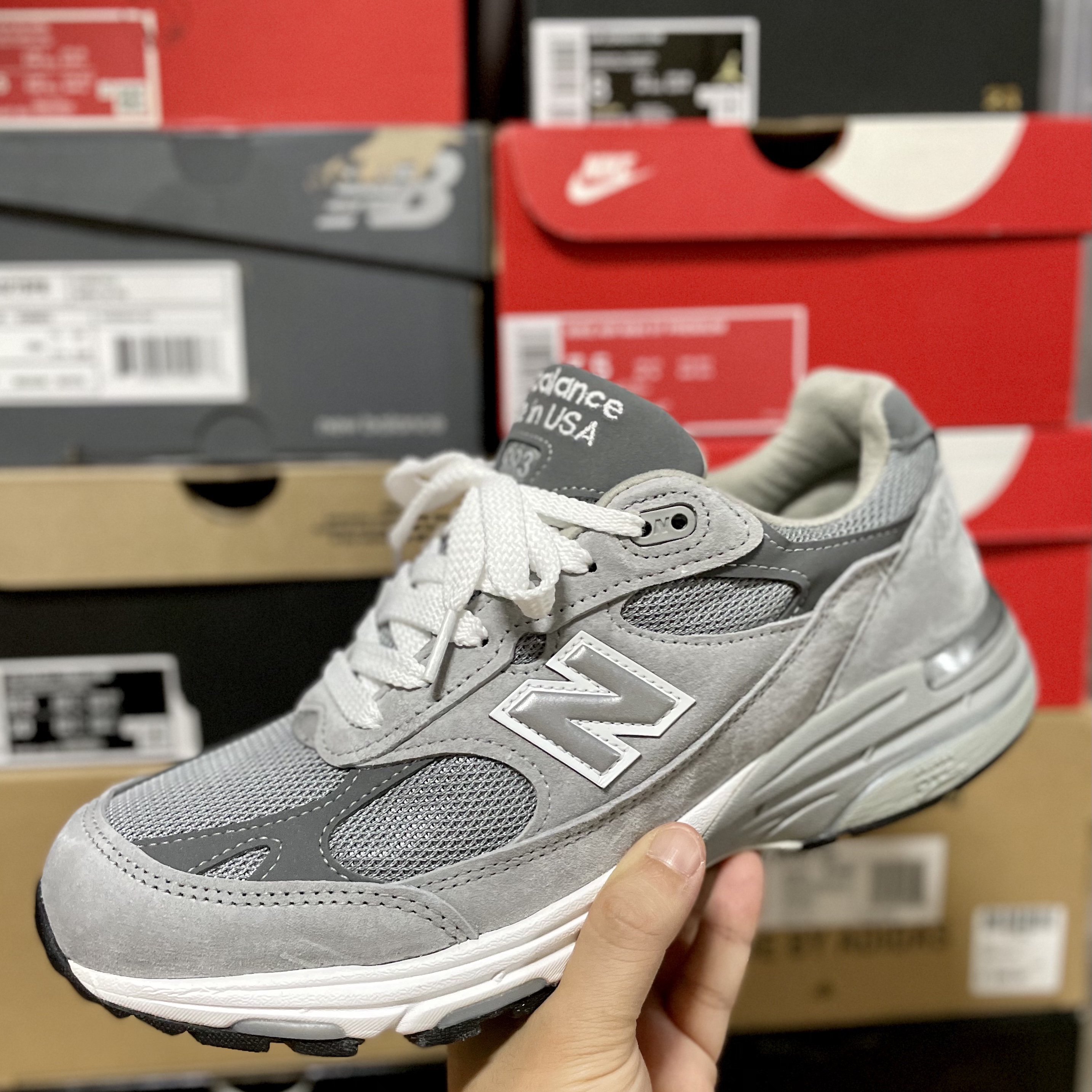 New Balance 993 Made in USA Grey - D Standard 착용 스타일