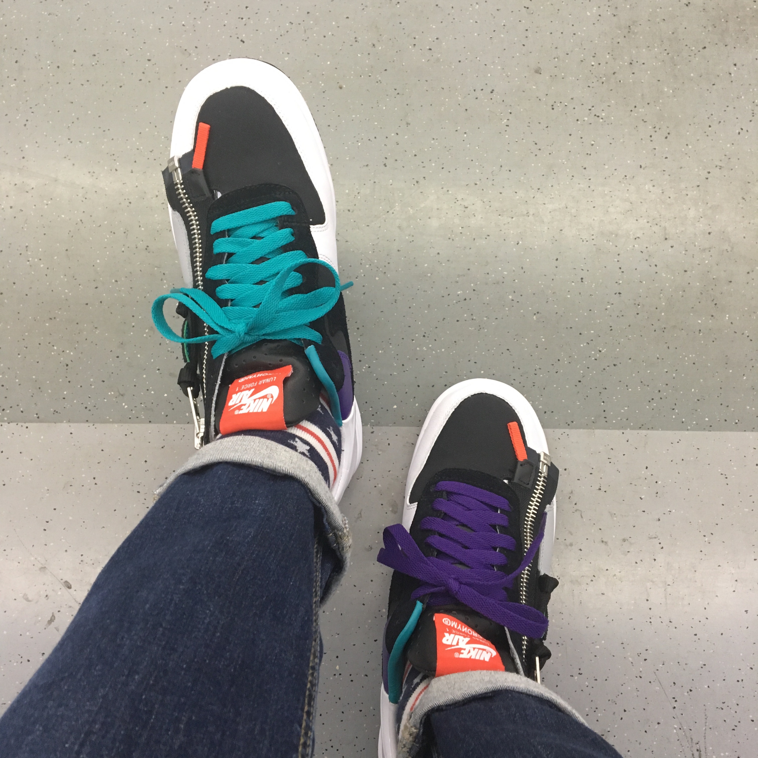 Nike x Acronym Lunar Force 1 SP Zip Turbo Green 착용 스타일