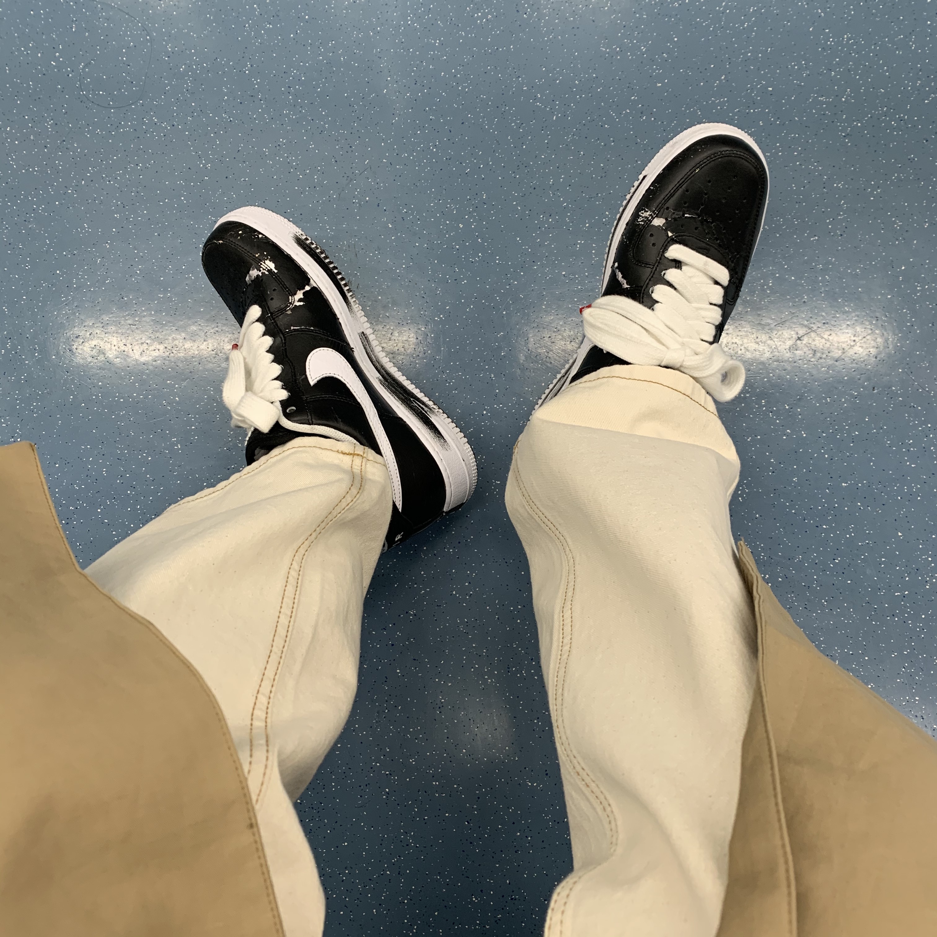 Nike x Peaceminusone Air Force 1 Low Para-Noise 착용 스타일