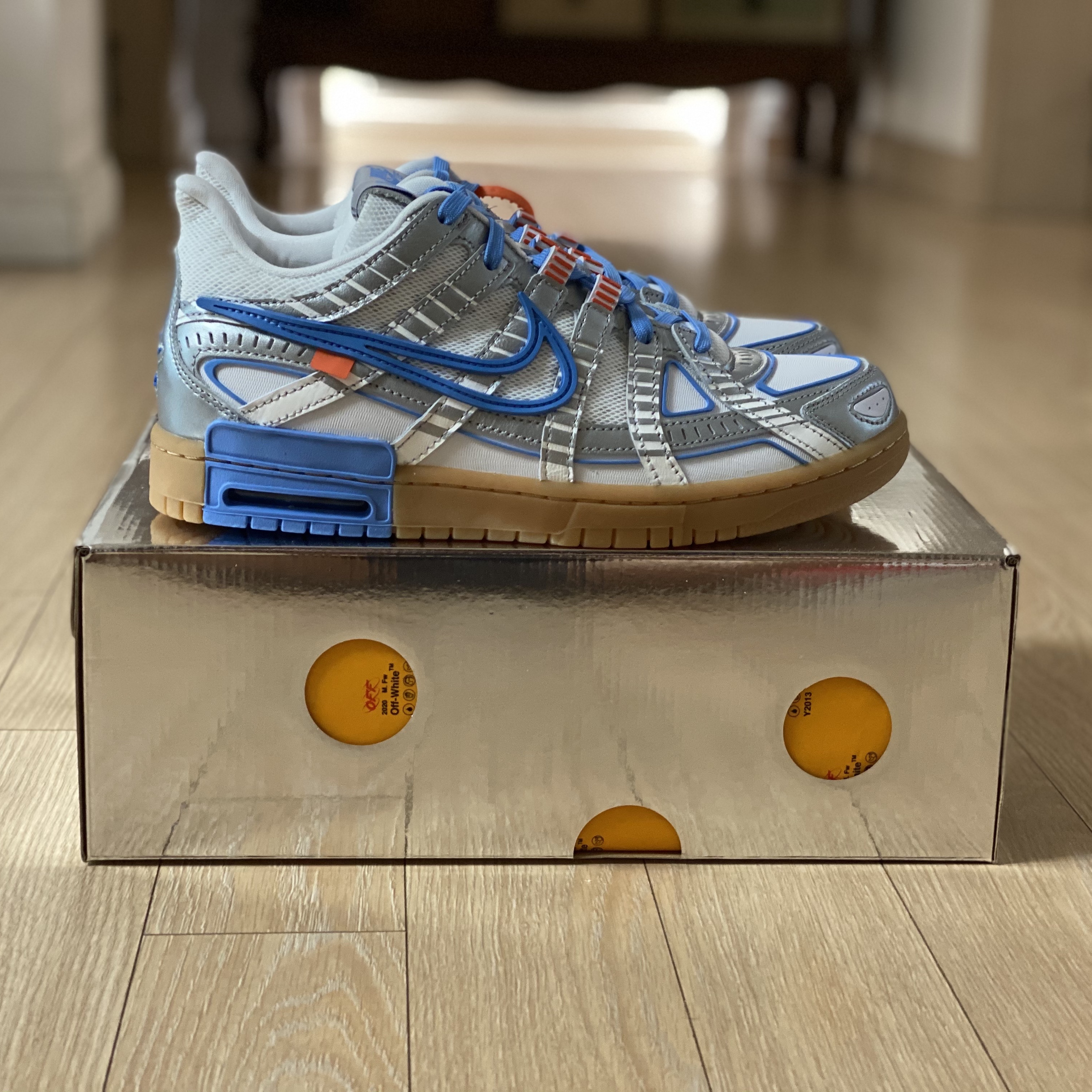 Nike x Off-White Air Rubber Dunk University Blue 착용 스타일 - 2