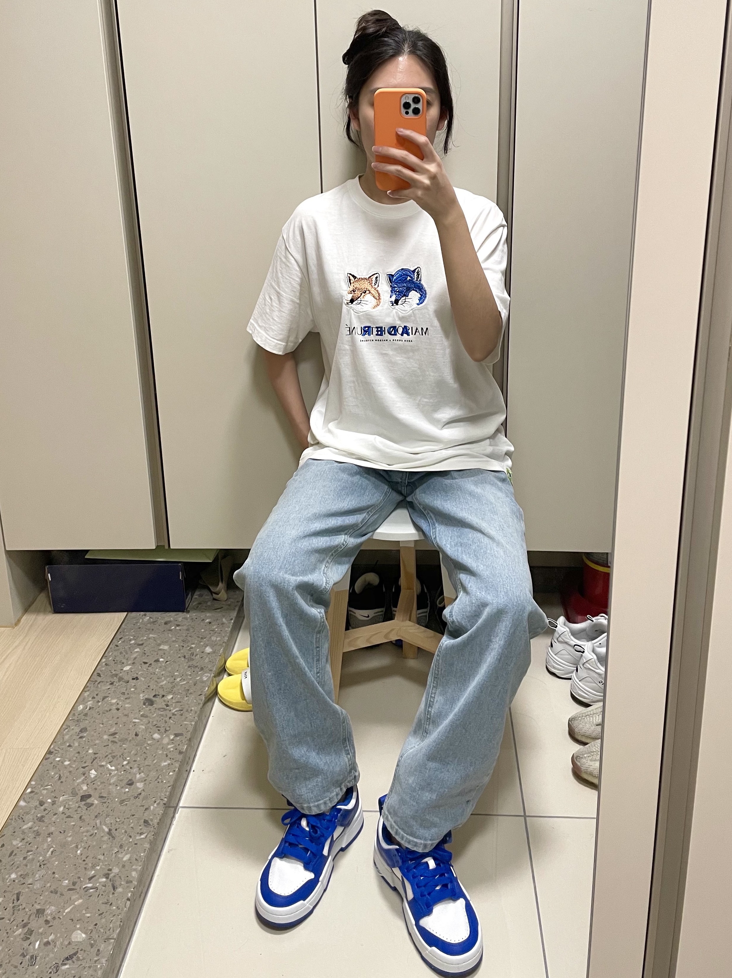 (W) Nike Dunk Low Disrupt Game Royal 착용 스타일