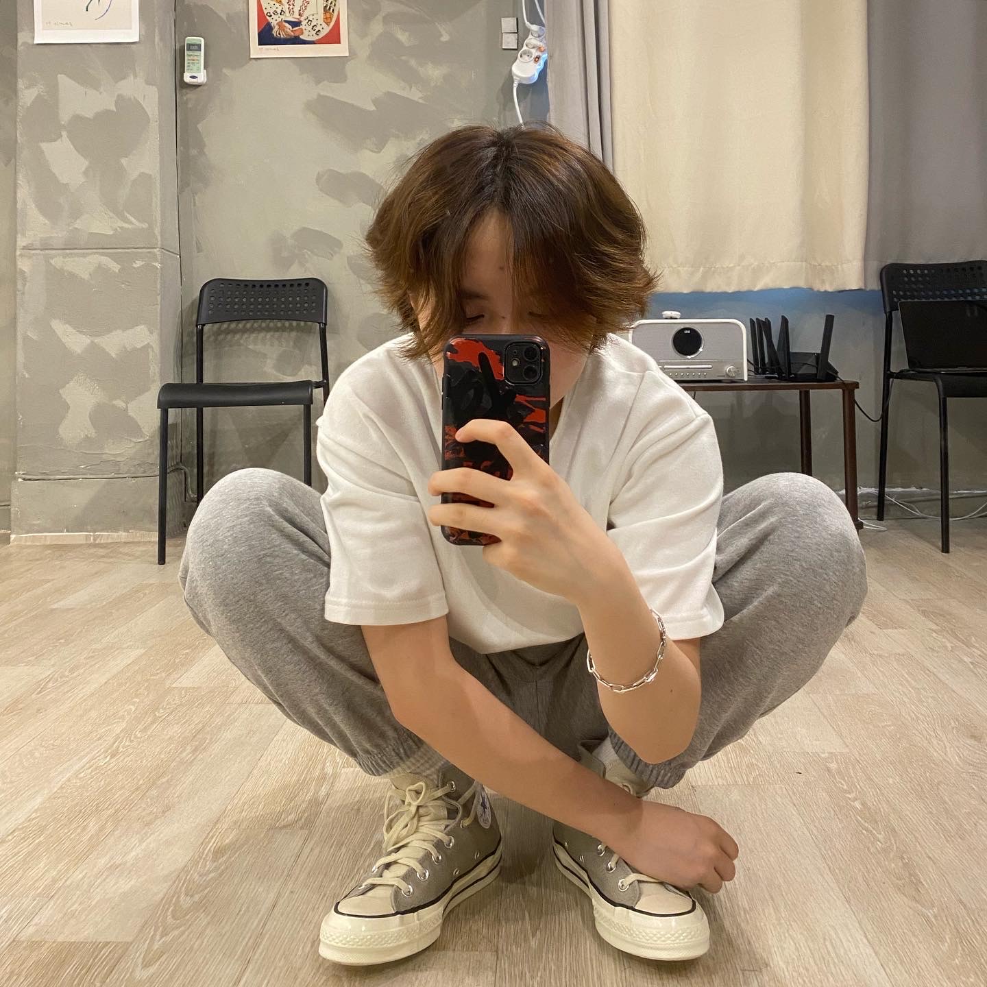 Converse x Fear of God Essentials Chuck 70 Hi Grey 착용 스타일