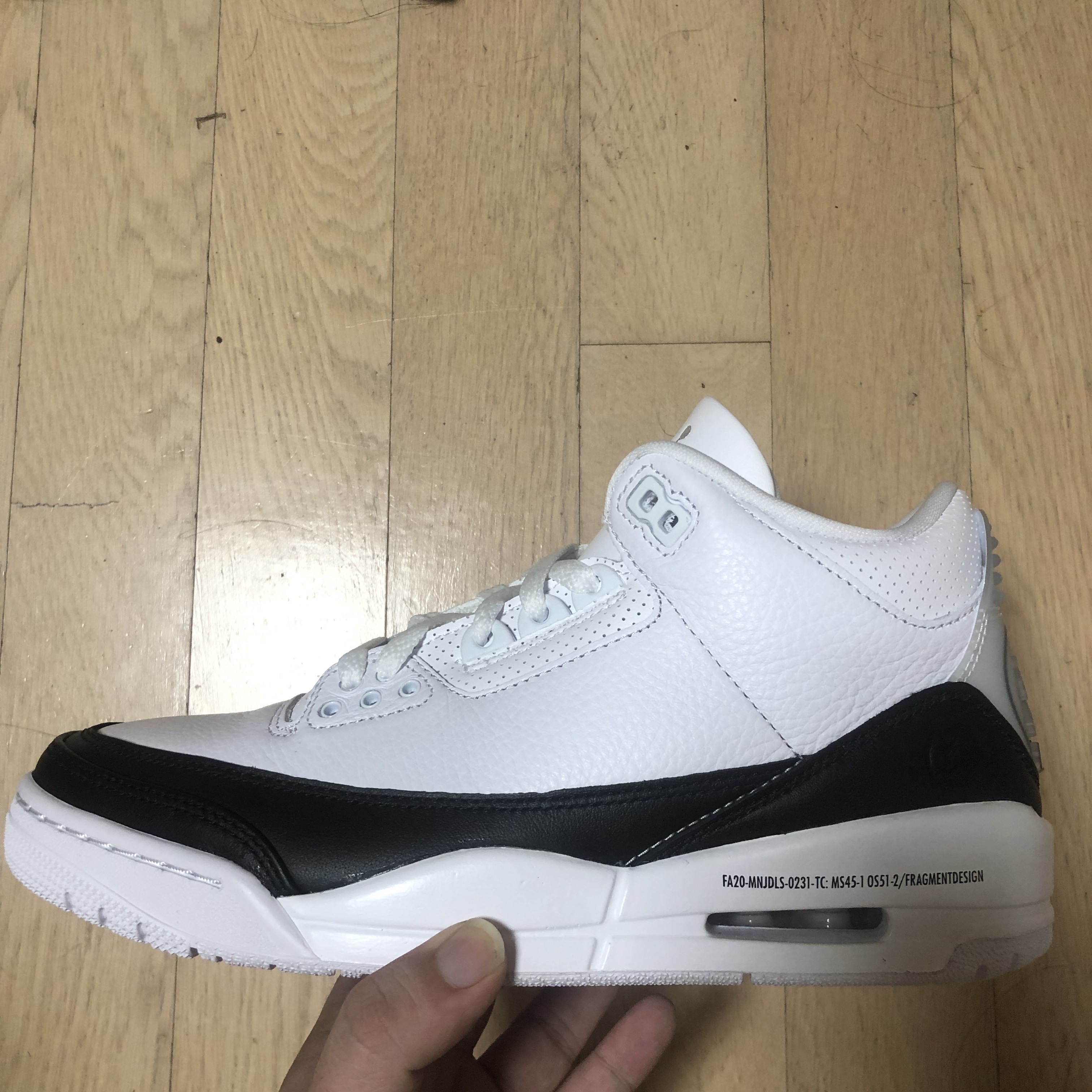 Jordan 3 x Fragment Retro SP White Black 착용 스타일