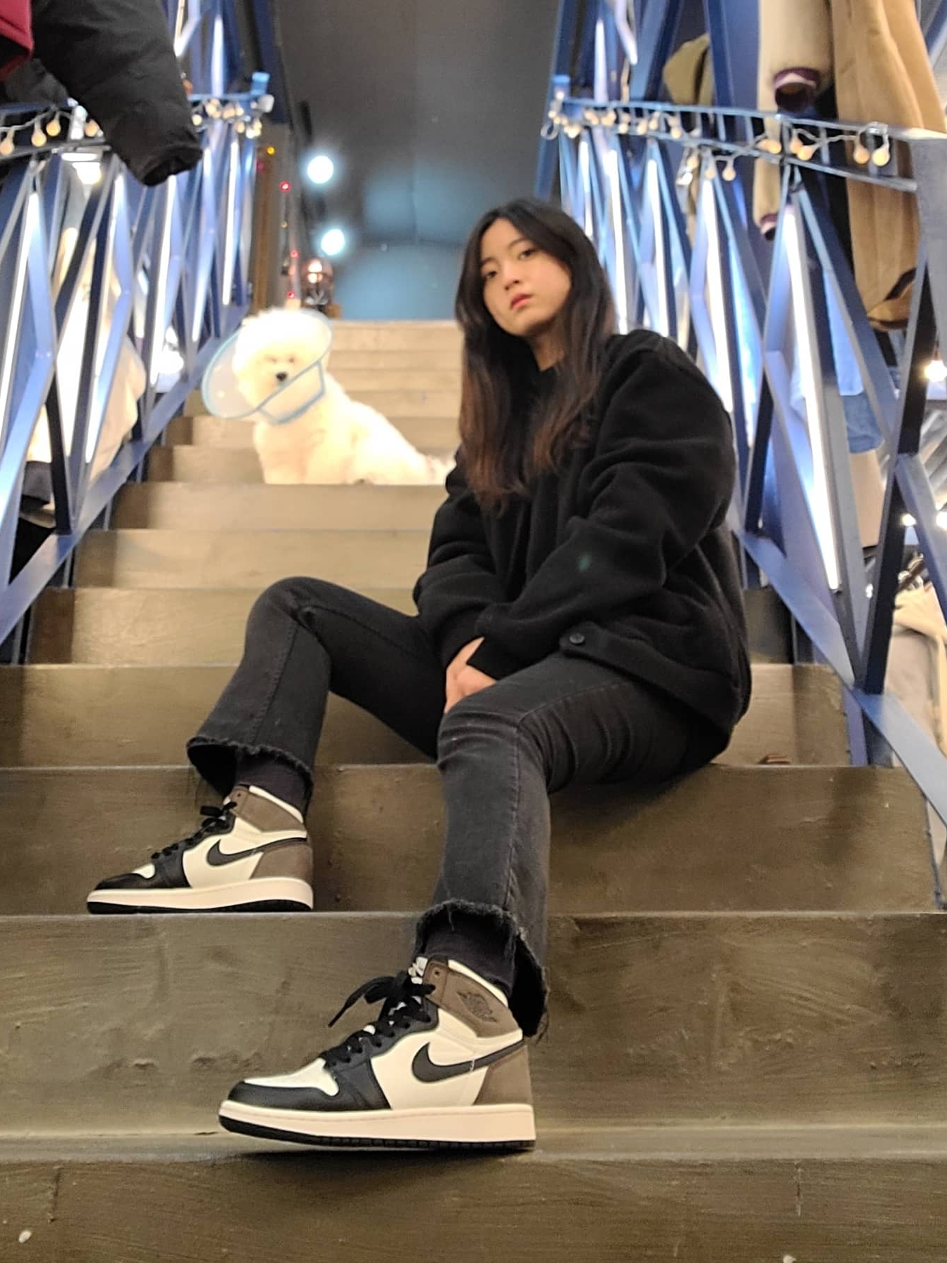 (GS) Jordan 1 Retro High OG Black Mocha 착용 스타일