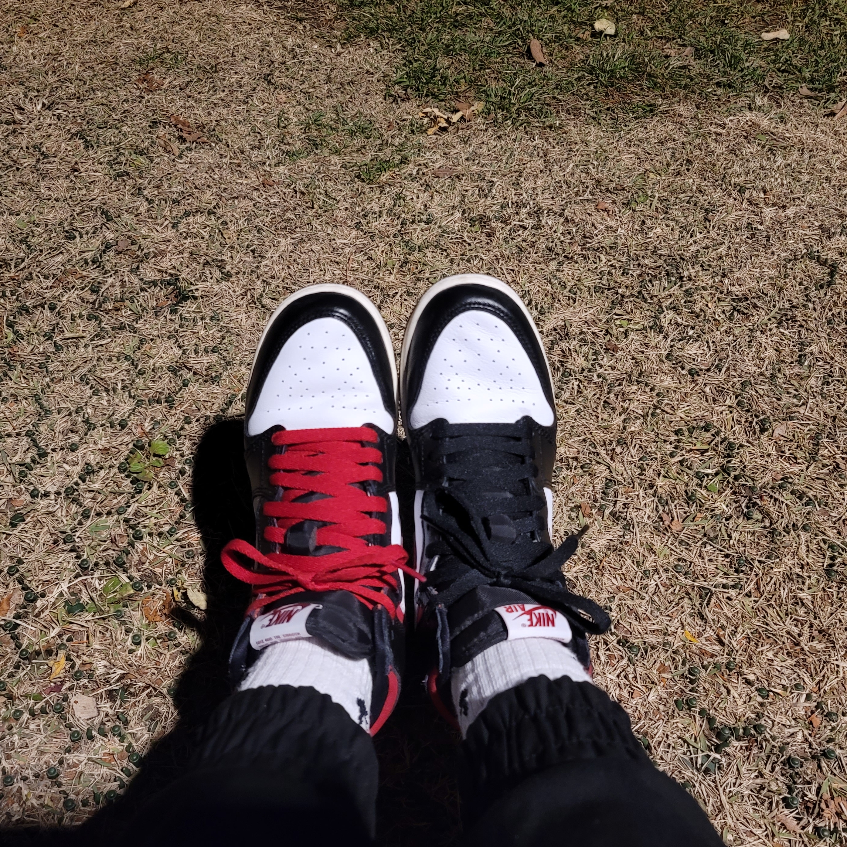 (GS) Jordan 1 Retro High OG Gym Red 착용 스타일
