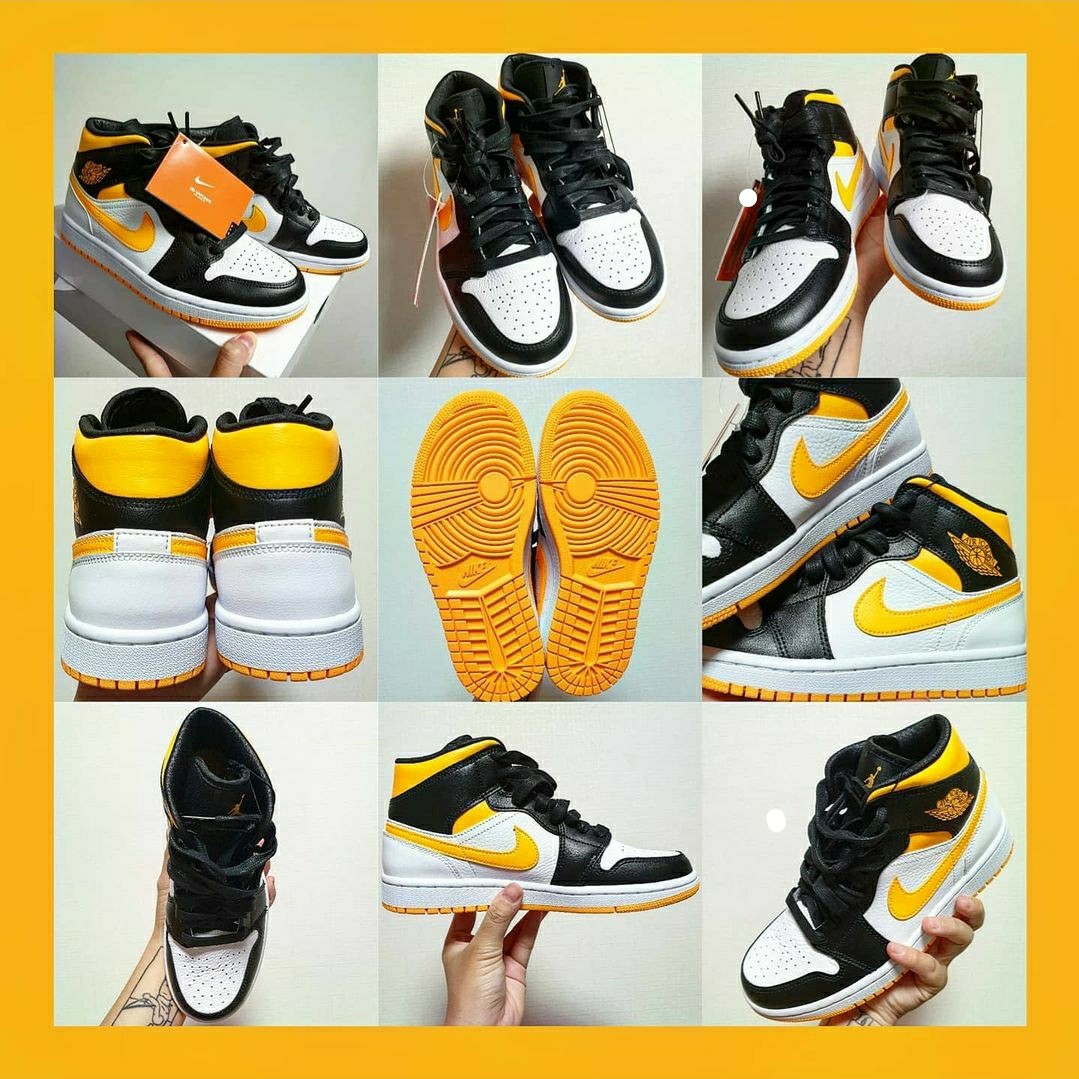 (W) Jordan 1 Mid SE Laser Orange 착용 스타일