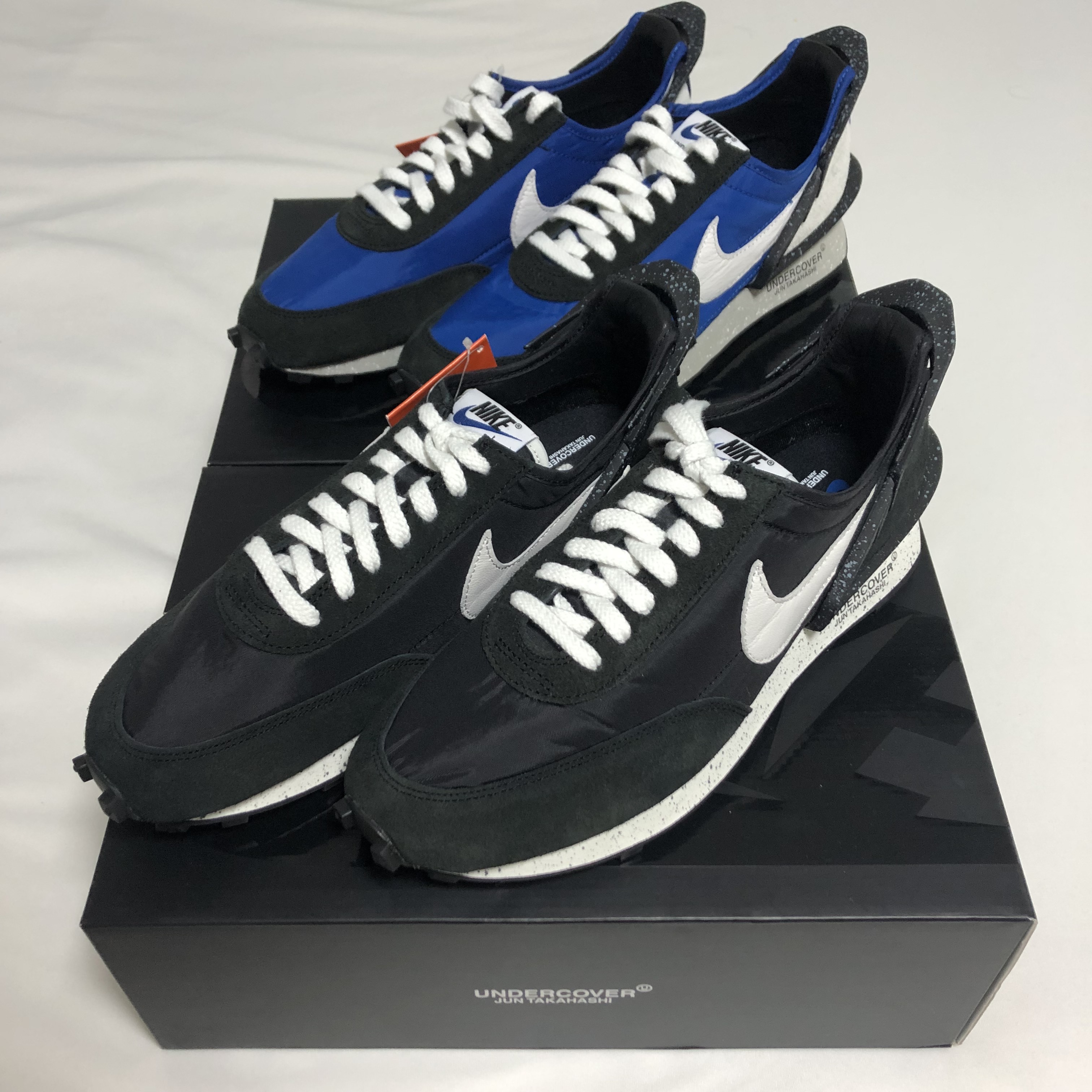 Nike x Undercover Daybreak Blue Jay, Nike x Undercover Daybreak Black 착용 스타일