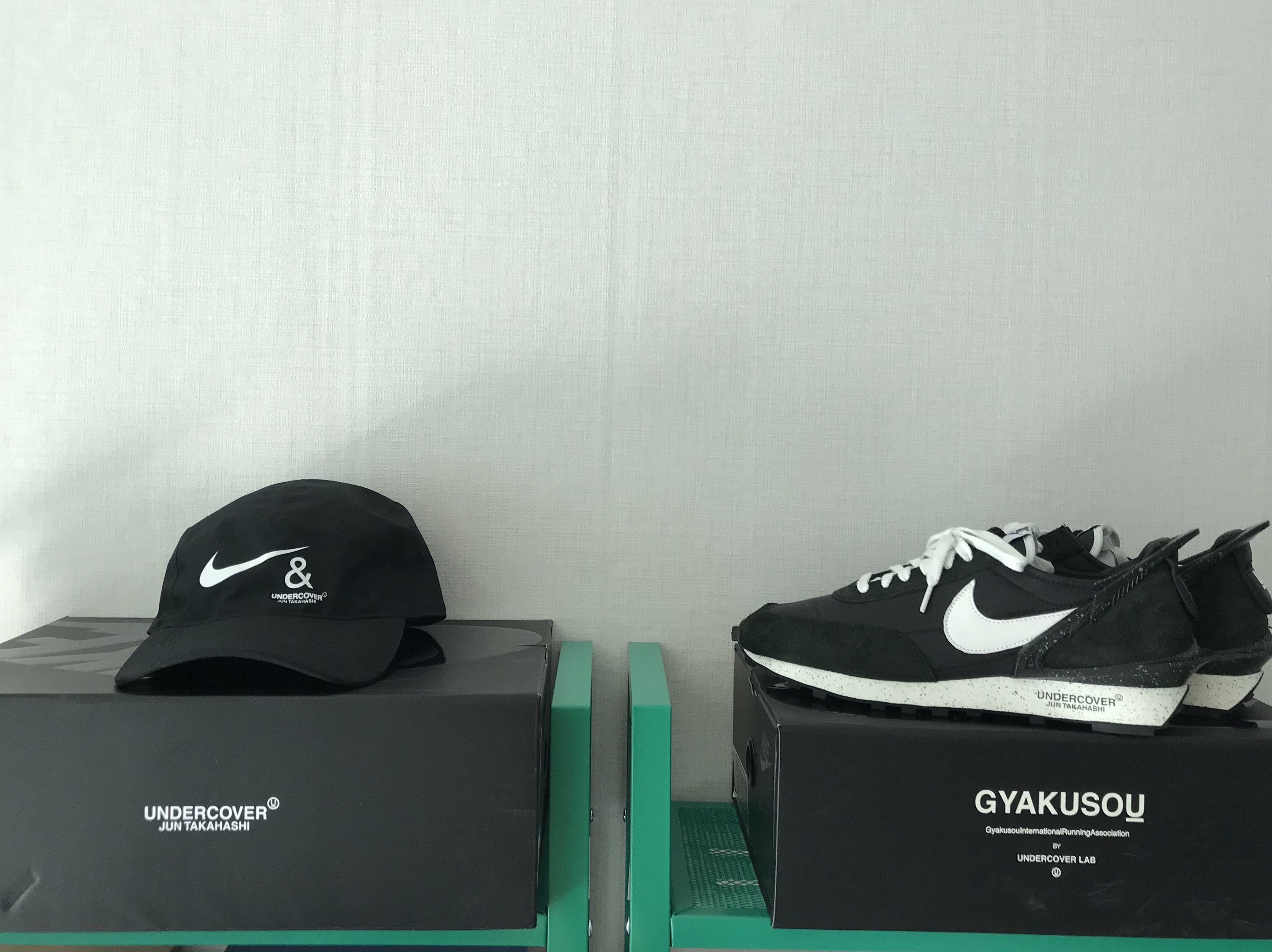 Nike x Undercover Daybreak Black, Nike x Undercover Gyakusou Zoom Pegasus 35 Turbo Gold Dart 착용 스타일