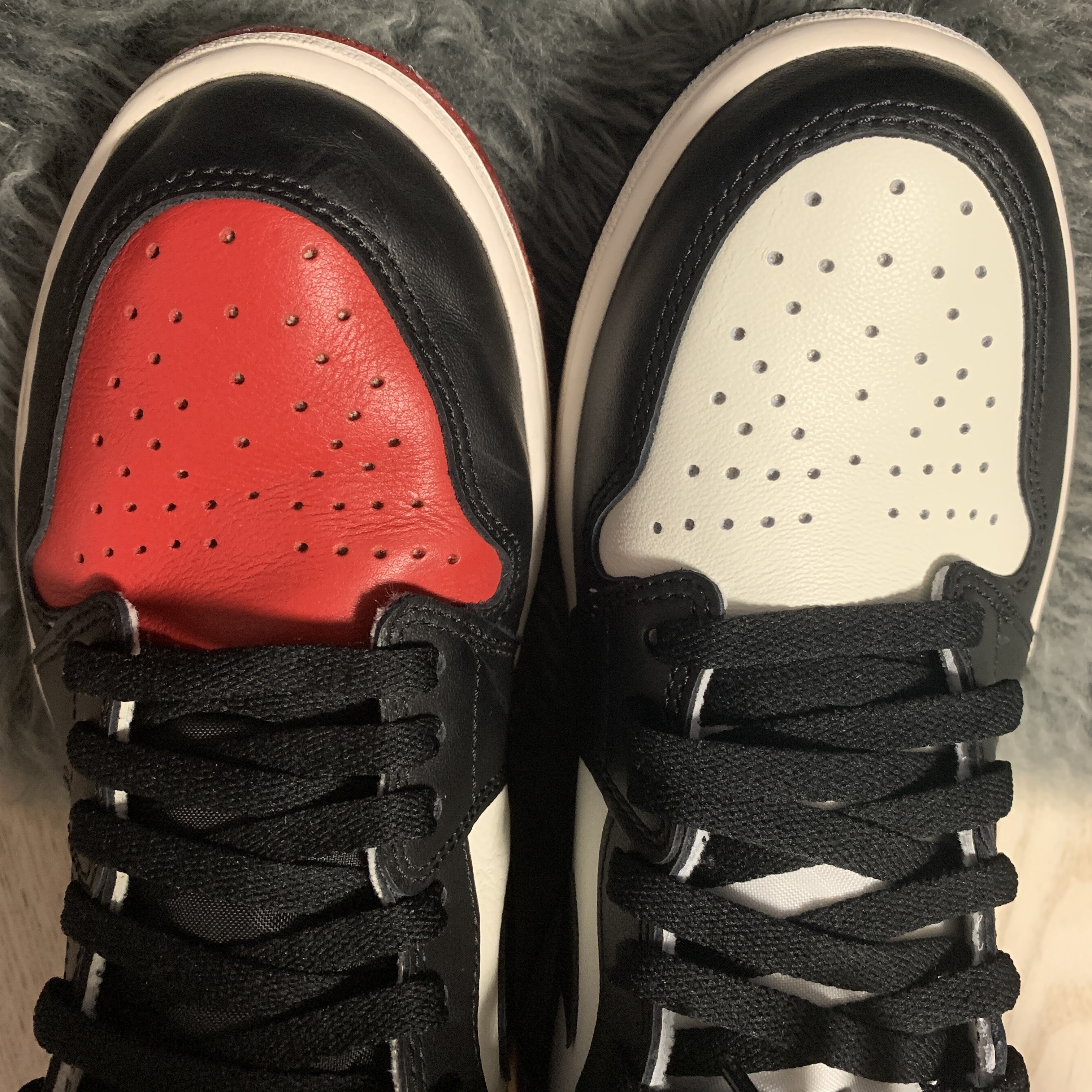 Jordan 1 Retro High OG Bred Toe, Jordan 1 Retro High OG Black Mocha 착용 스타일
