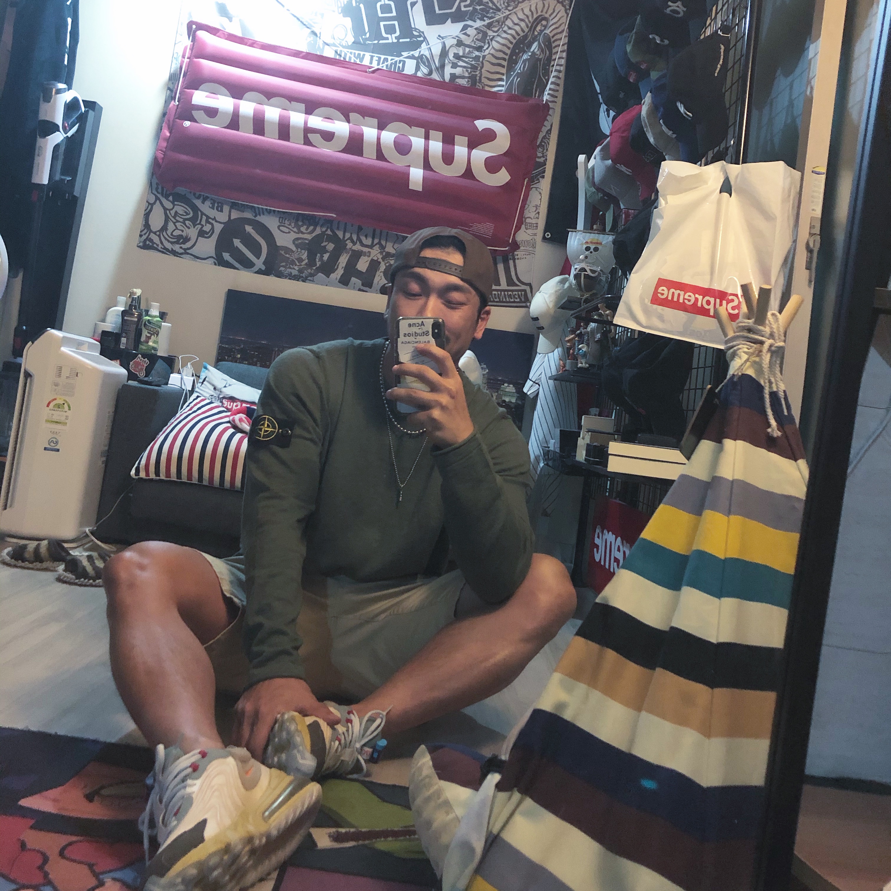 Nike x Travis Scott Air Max 270 React Cactus Trails 착용 스타일