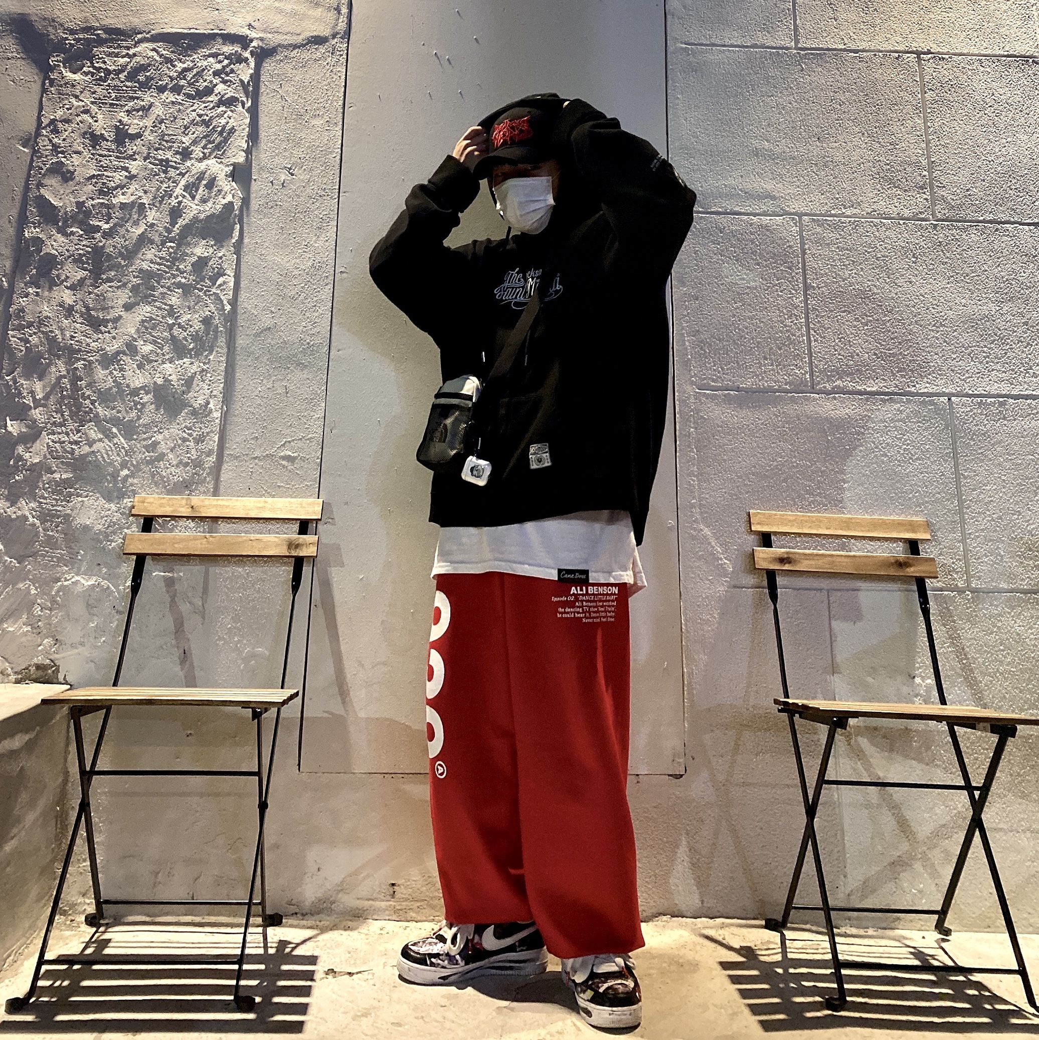 Nike x Peaceminusone Air Force 1 Low Para-Noise 착용 스타일