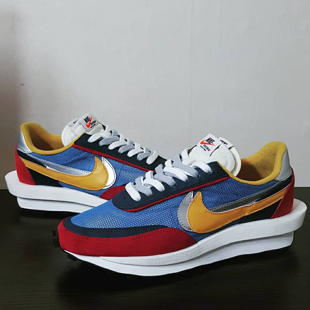 Nike x Sacai LDWaffle Blue Multi 착용 스타일