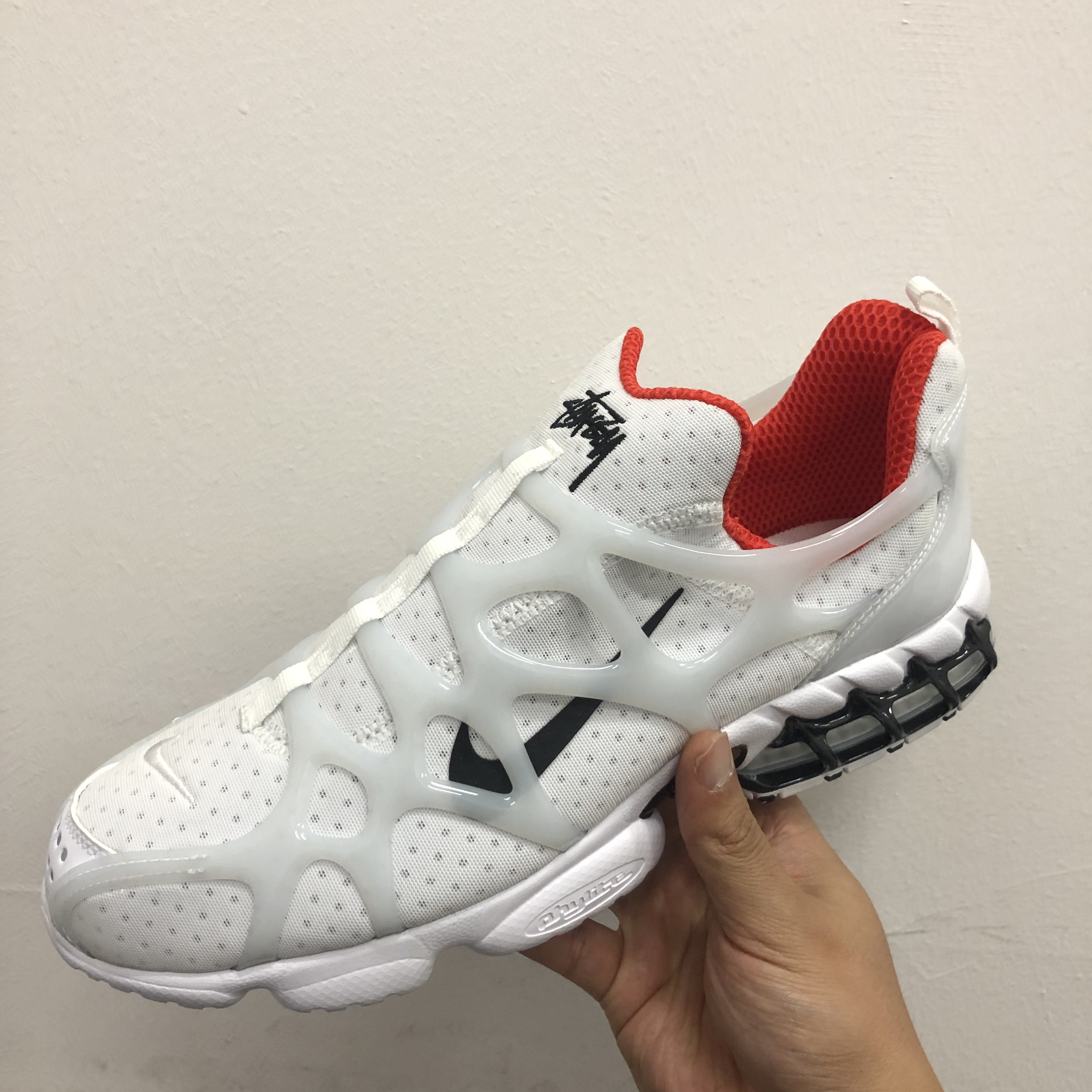 Nike x Stussy Air Zoom Spiridon Kukini White 착용 스타일