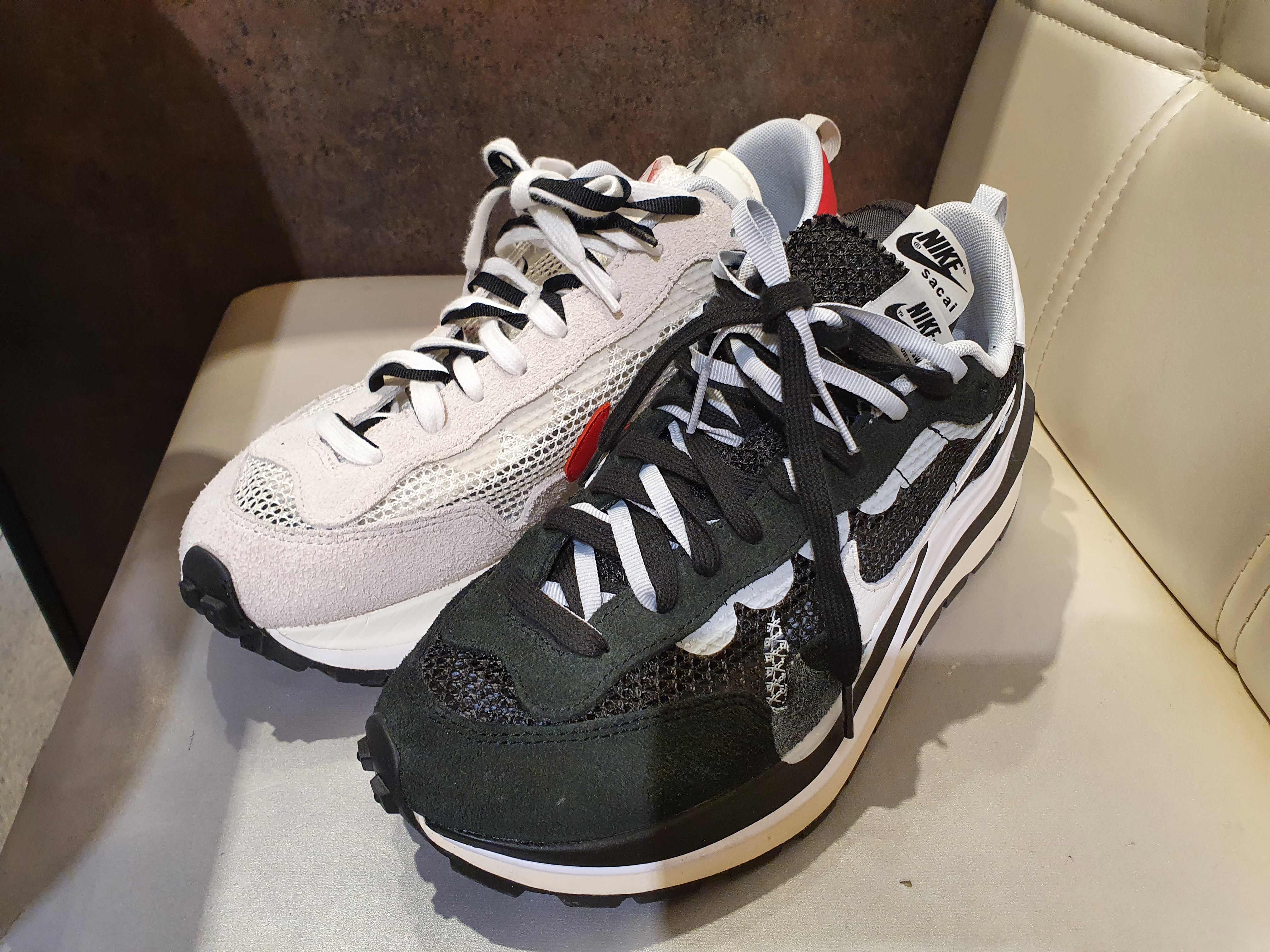 Nike x Sacai VaporWaffle Royal Fuchsia, Nike x Sacai VaporWaffle Black White 착용 스타일