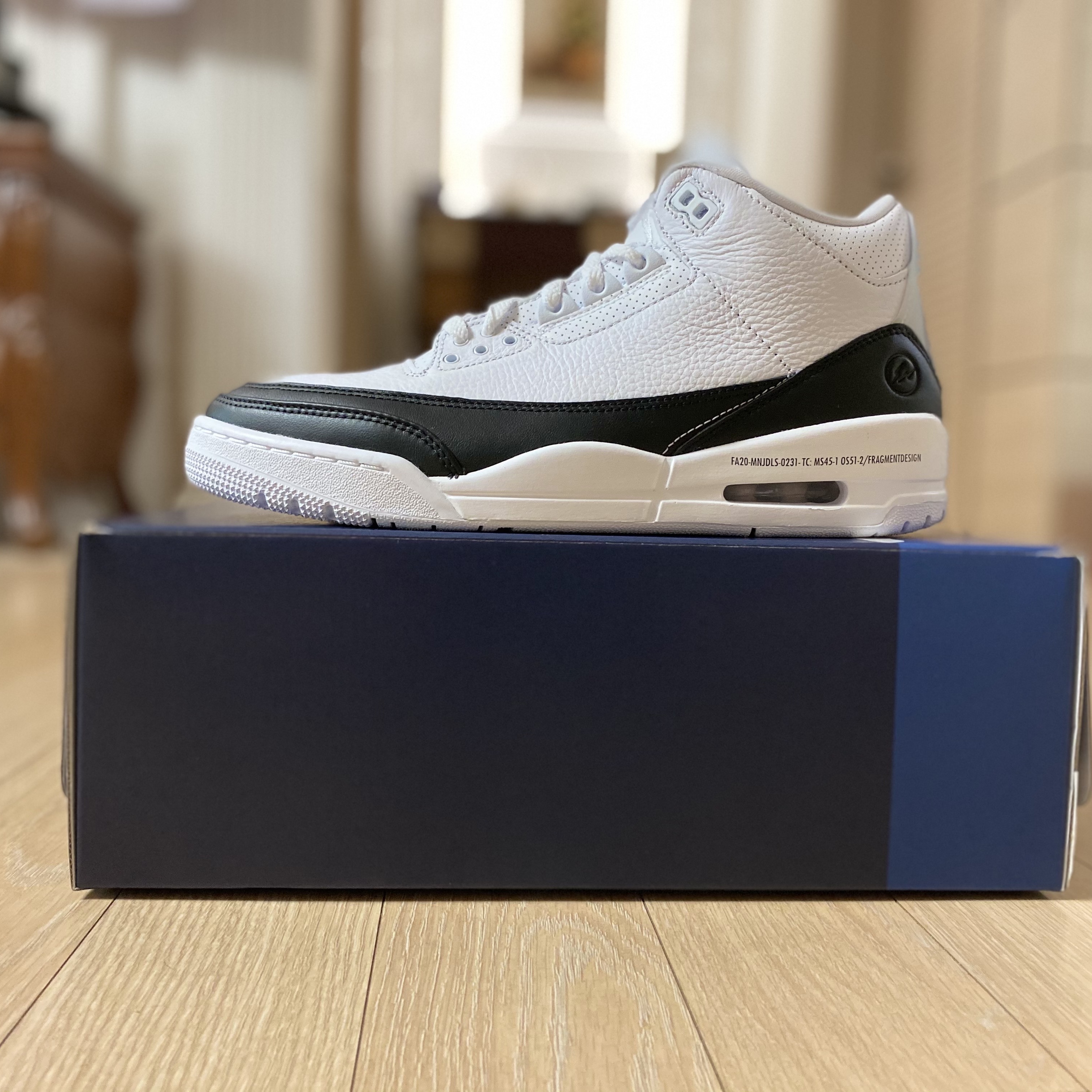 Jordan 3 x Fragment Retro SP White Black 착용 스타일 - 1