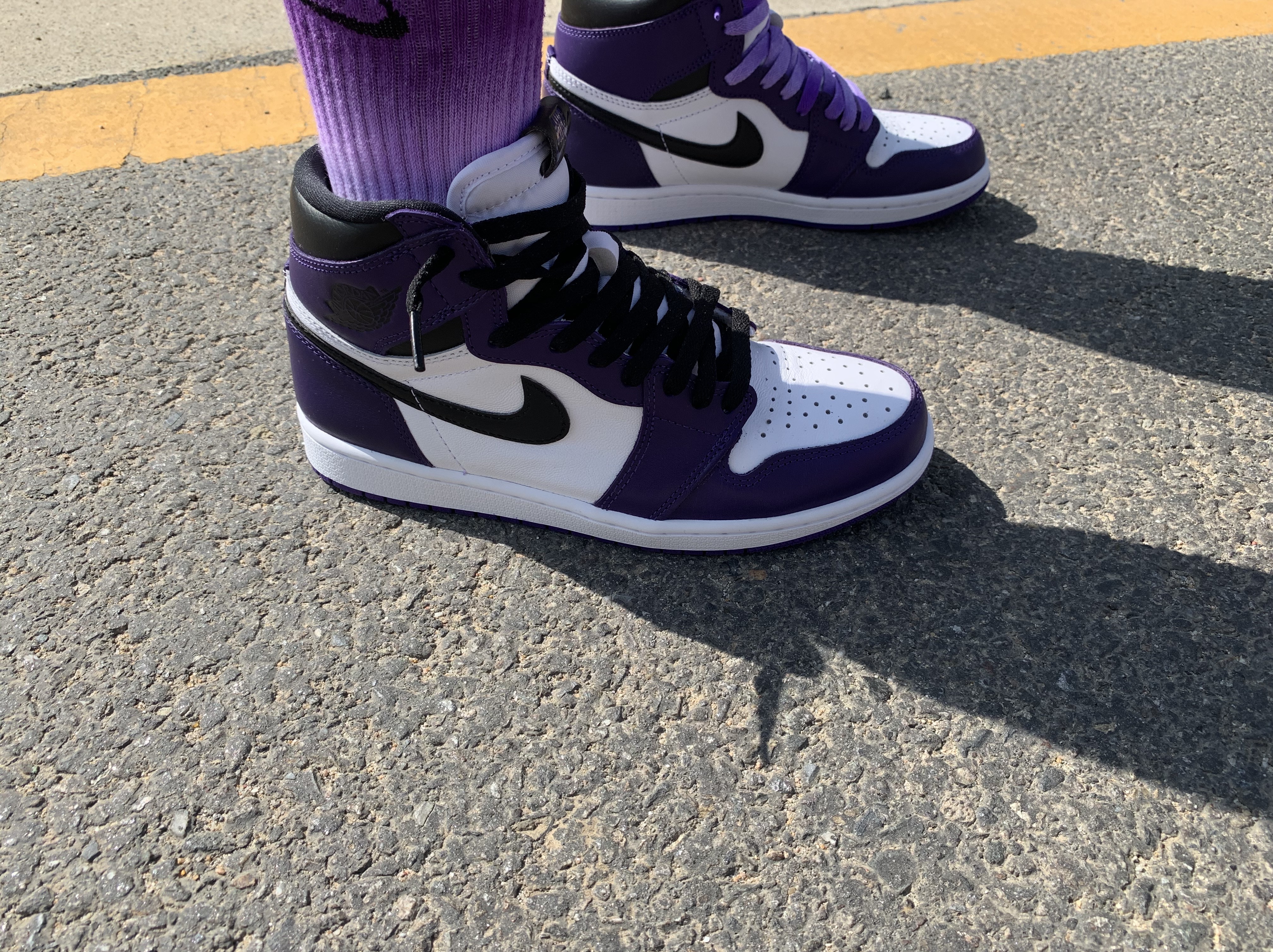 Jordan 1 Retro High OG Court Purple 2020 착용 스타일 - 2