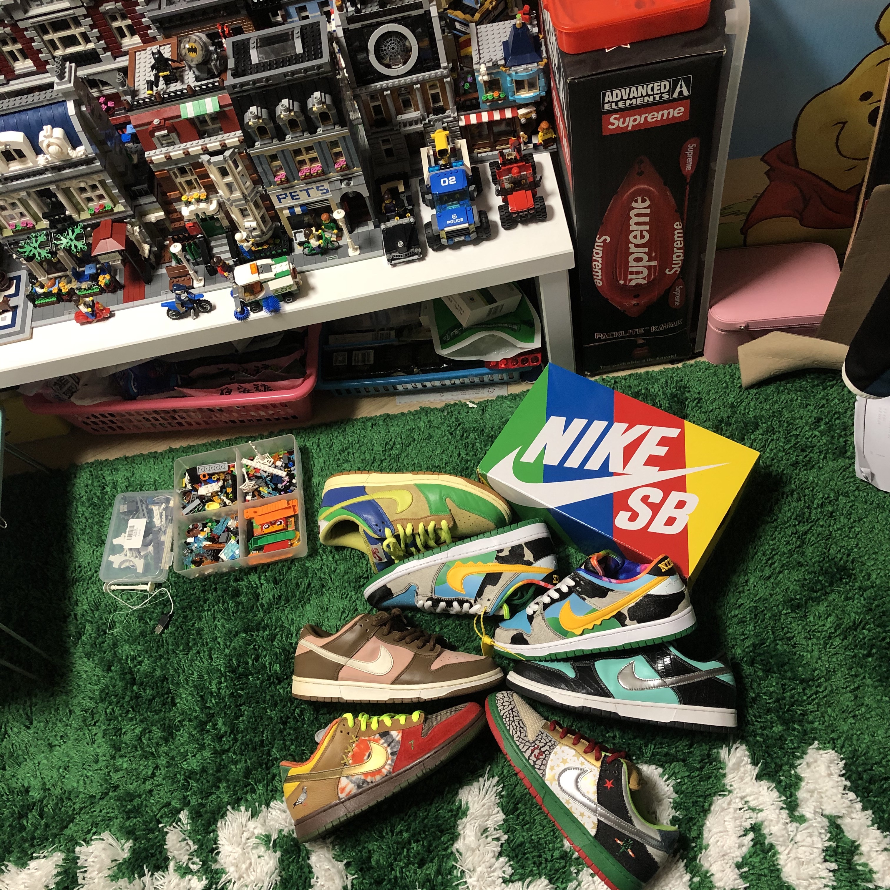 Nike x Ben & Jerry's SB Dunk Low Chunky Dunky, Nike x Stussy Dunk SB Low Cherry 착용 스타일