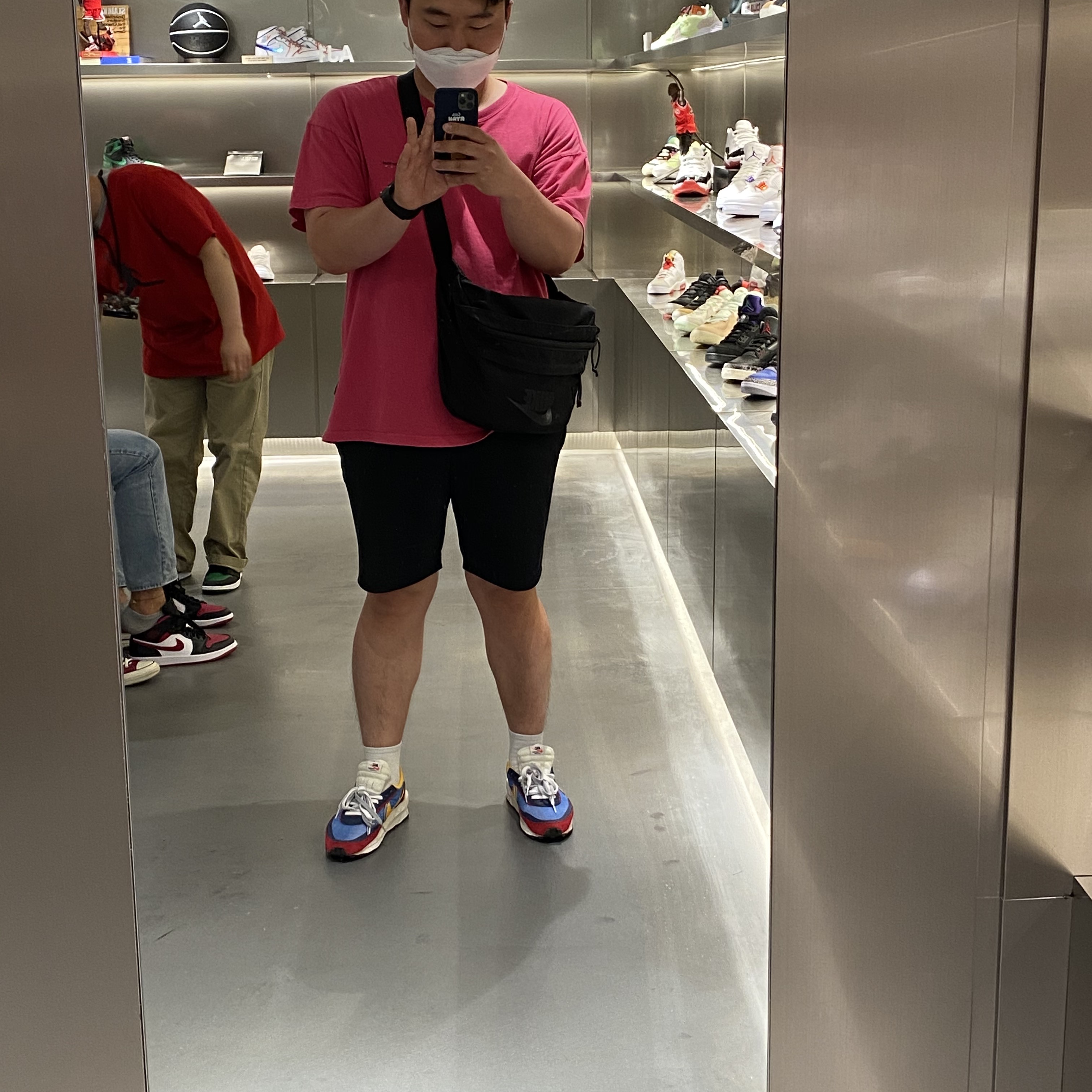 Nike x Sacai LDWaffle Blue Multi, Nike x Sacai LDWaffle Green Multi 착용 스타일 - 5