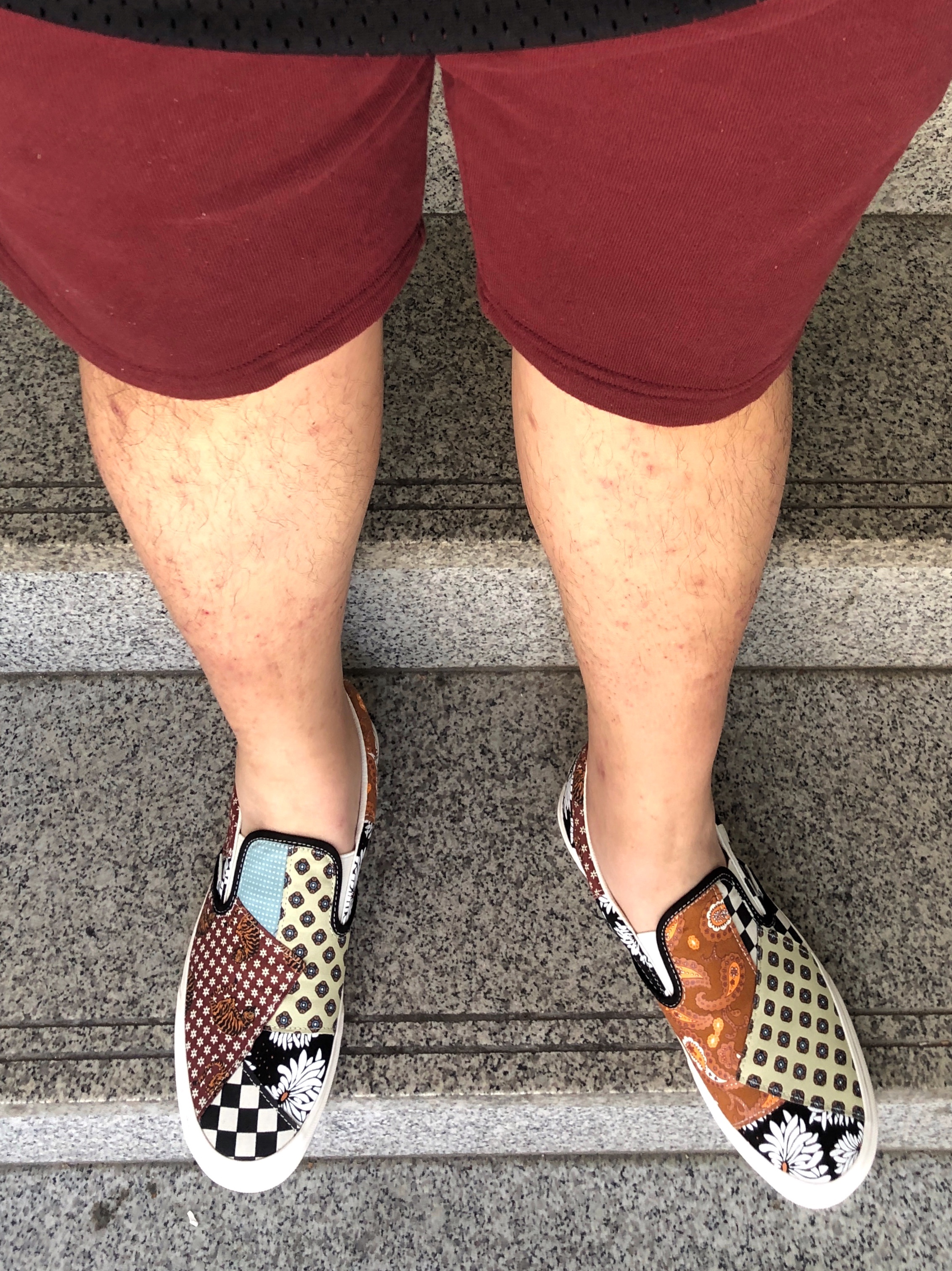 Vans Slip-On Tiger Patchwork 착용 스타일