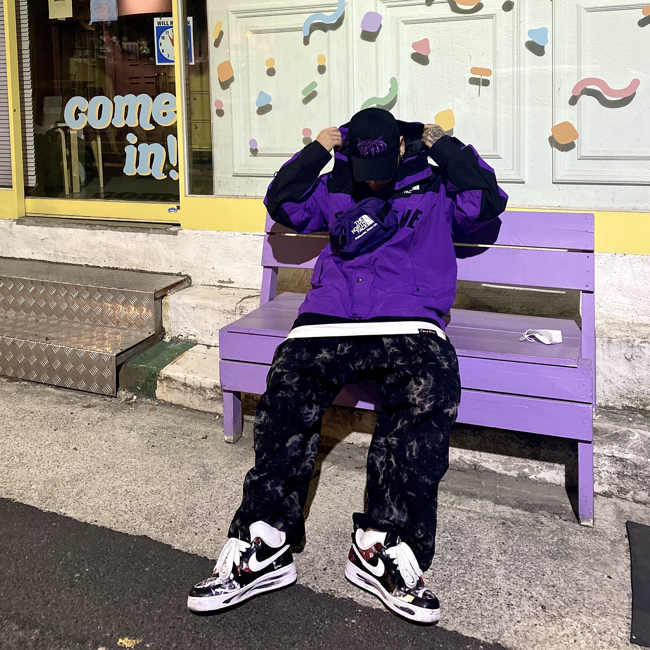 Nike x Peaceminusone Air Force 1 Low Para-Noise 착용 스타일