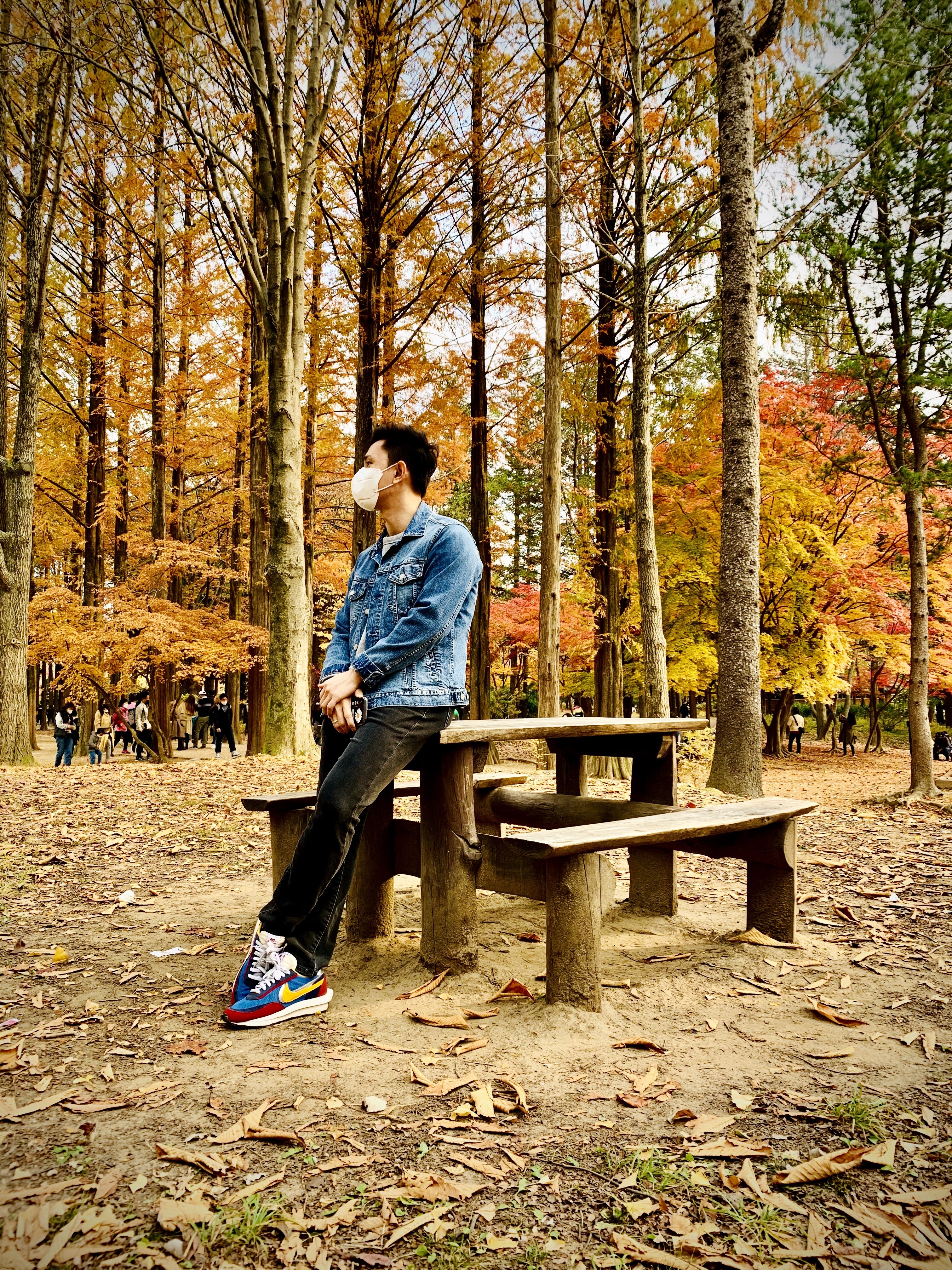 Nike x Sacai LDWaffle Blue Multi 착용 스타일