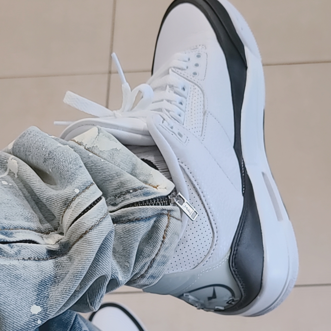 Jordan 3 x Fragment Retro SP White Black 착용 스타일