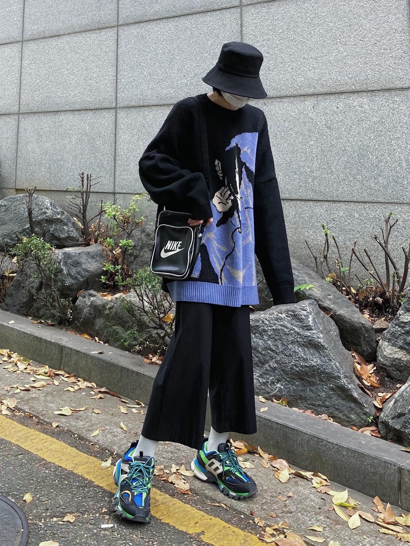 Balenciaga Track Sneakers Green White Blue 2019 착용 스타일 - 2