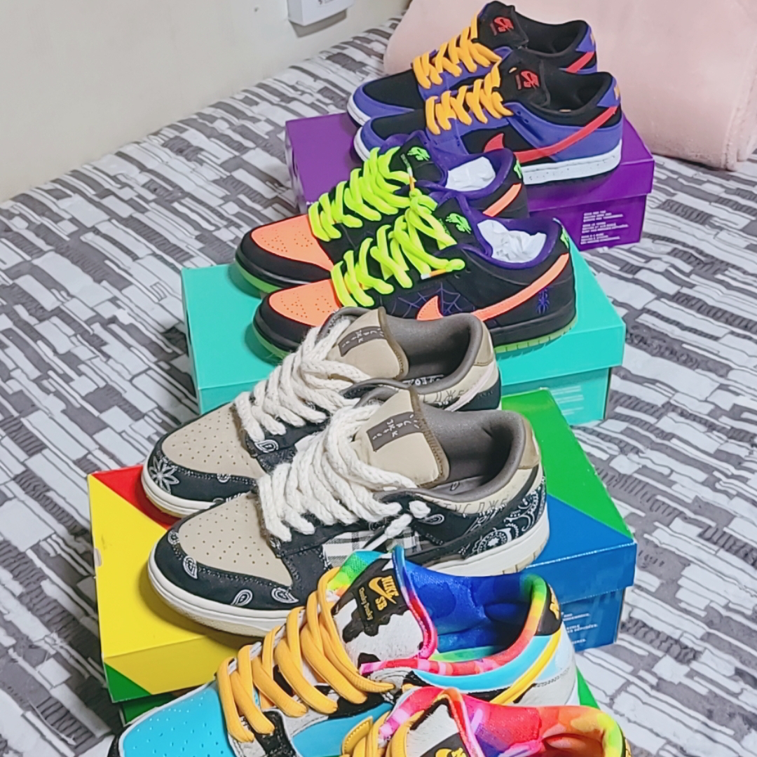 Nike SB Dunk Low Pro Trail, Nike SB Dunk Low Pro Night of Mischief Halloween 착용 스타일