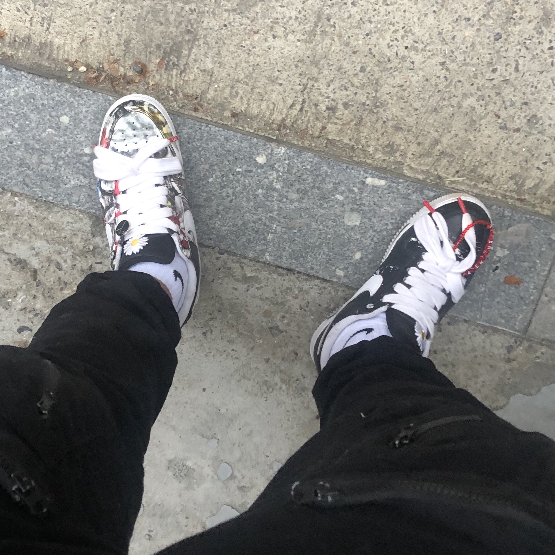 Nike x Peaceminusone Air Force 1 Low Para-Noise 착용 스타일