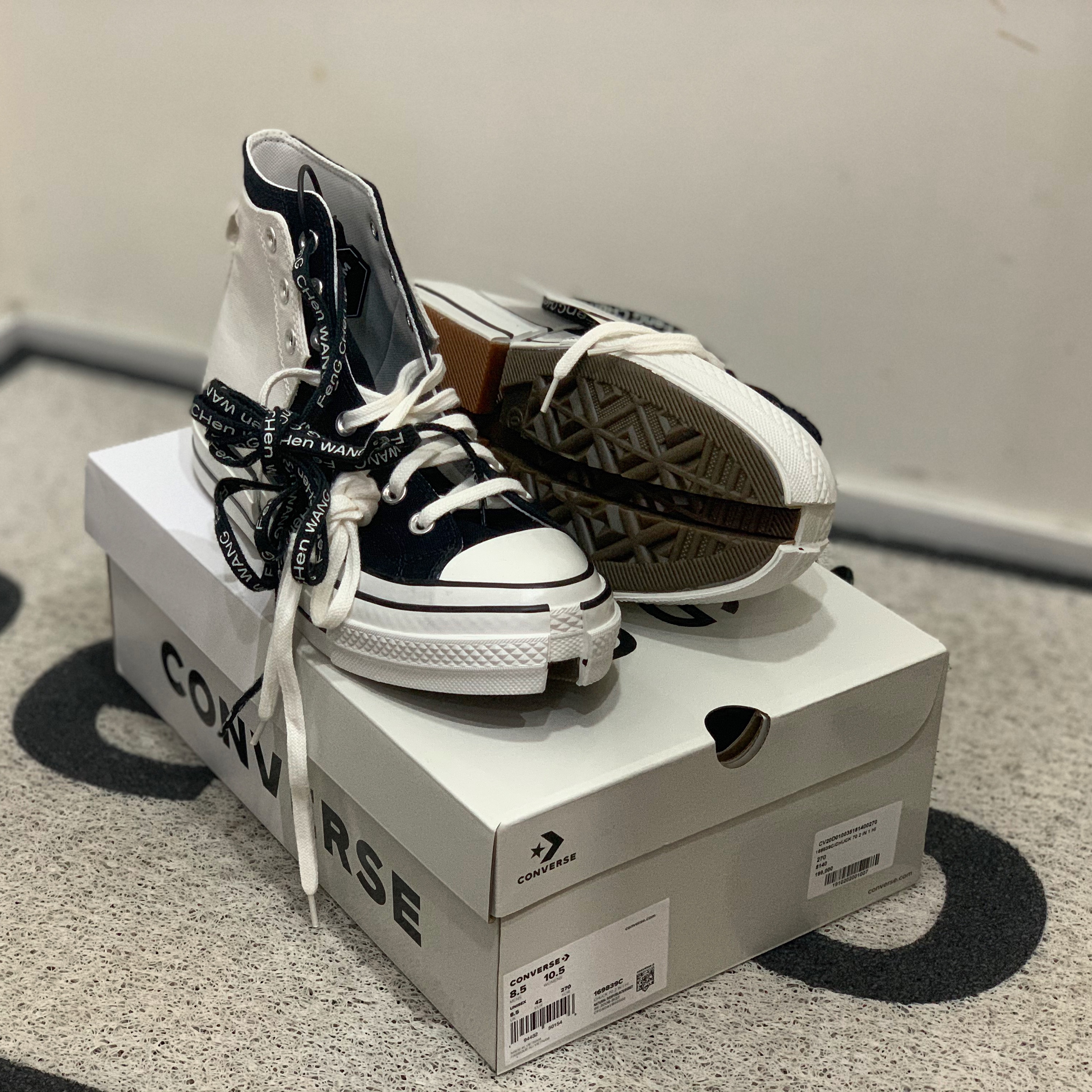 Converse x Feng Chen Wang Chuck 70 2-in-1 Natural Ivory Black 착용 스타일