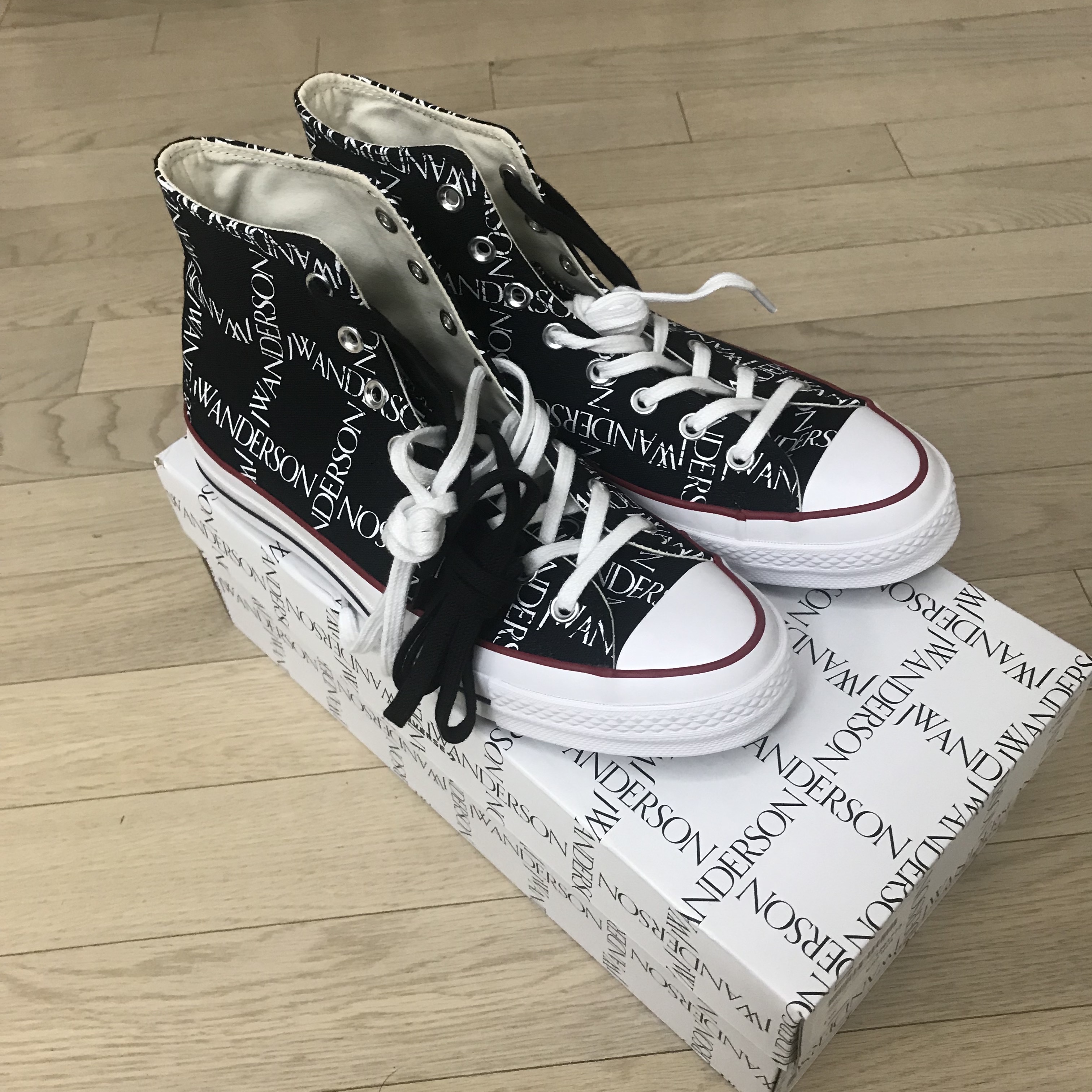 Converse x JW Anderson Chuck 70 Hi Grid Black 착용 스타일