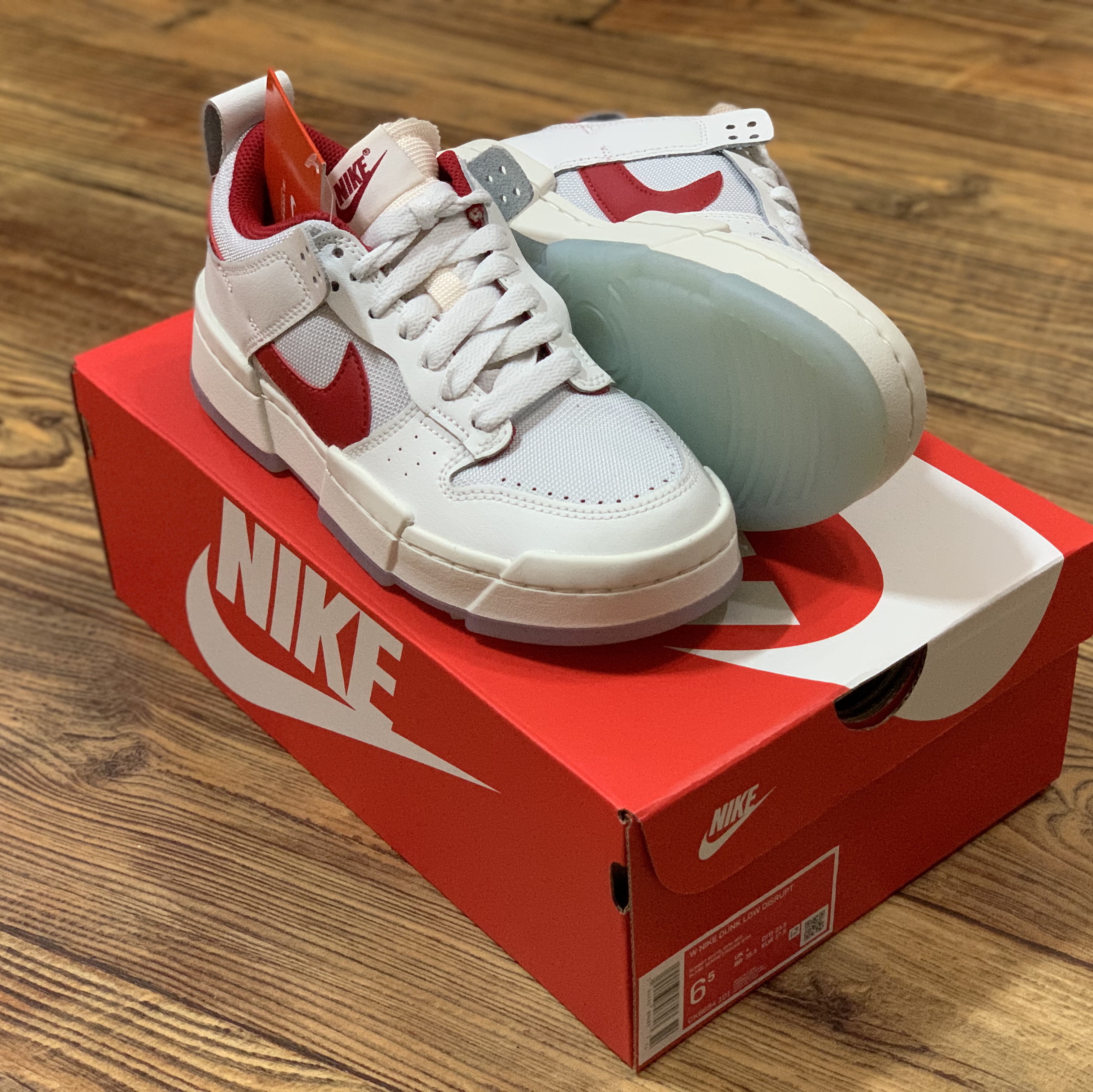 (W) Nike Dunk Low Disrupt Gym Red 착용 스타일