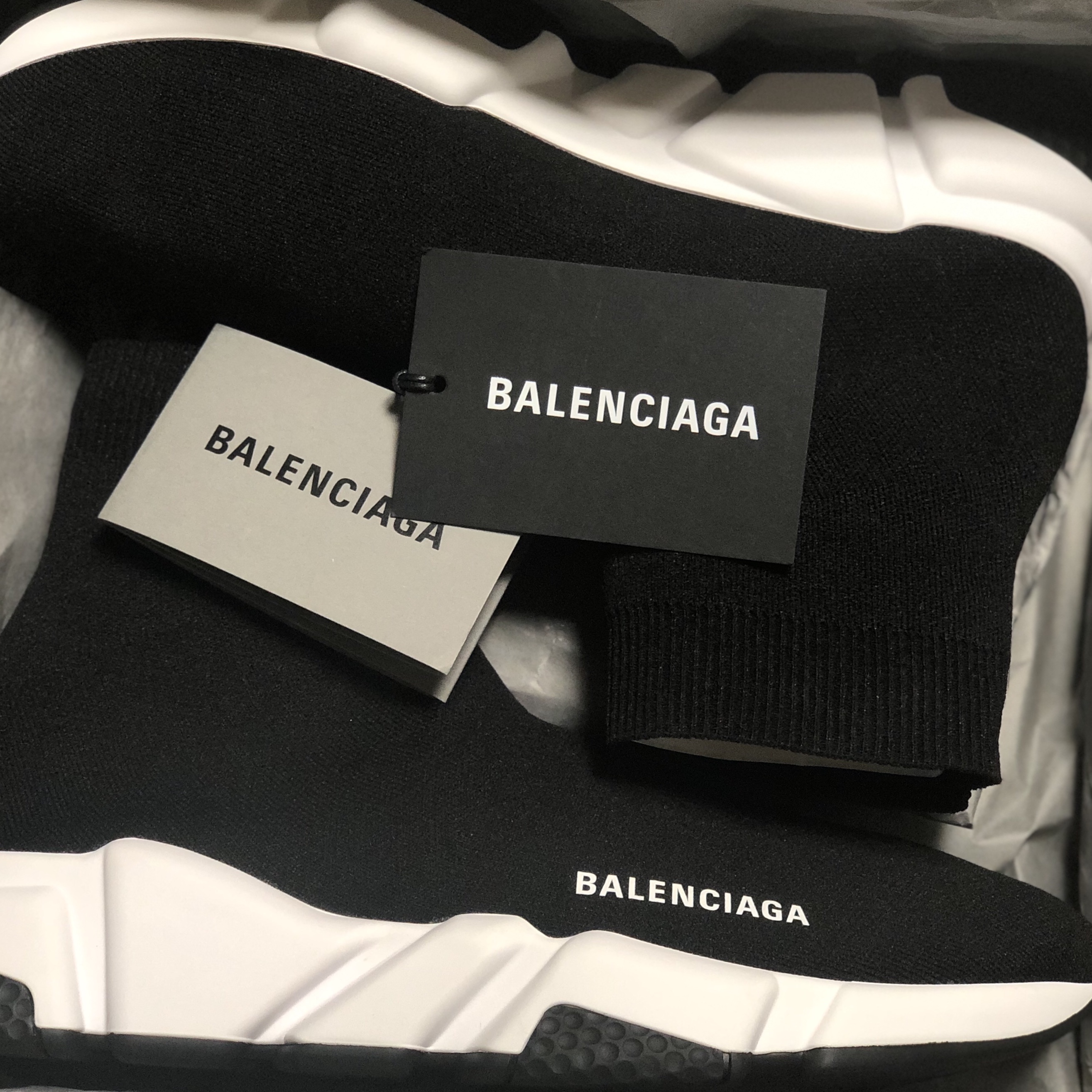 Balenciaga Speed Trainer Black White 2020 착용 스타일