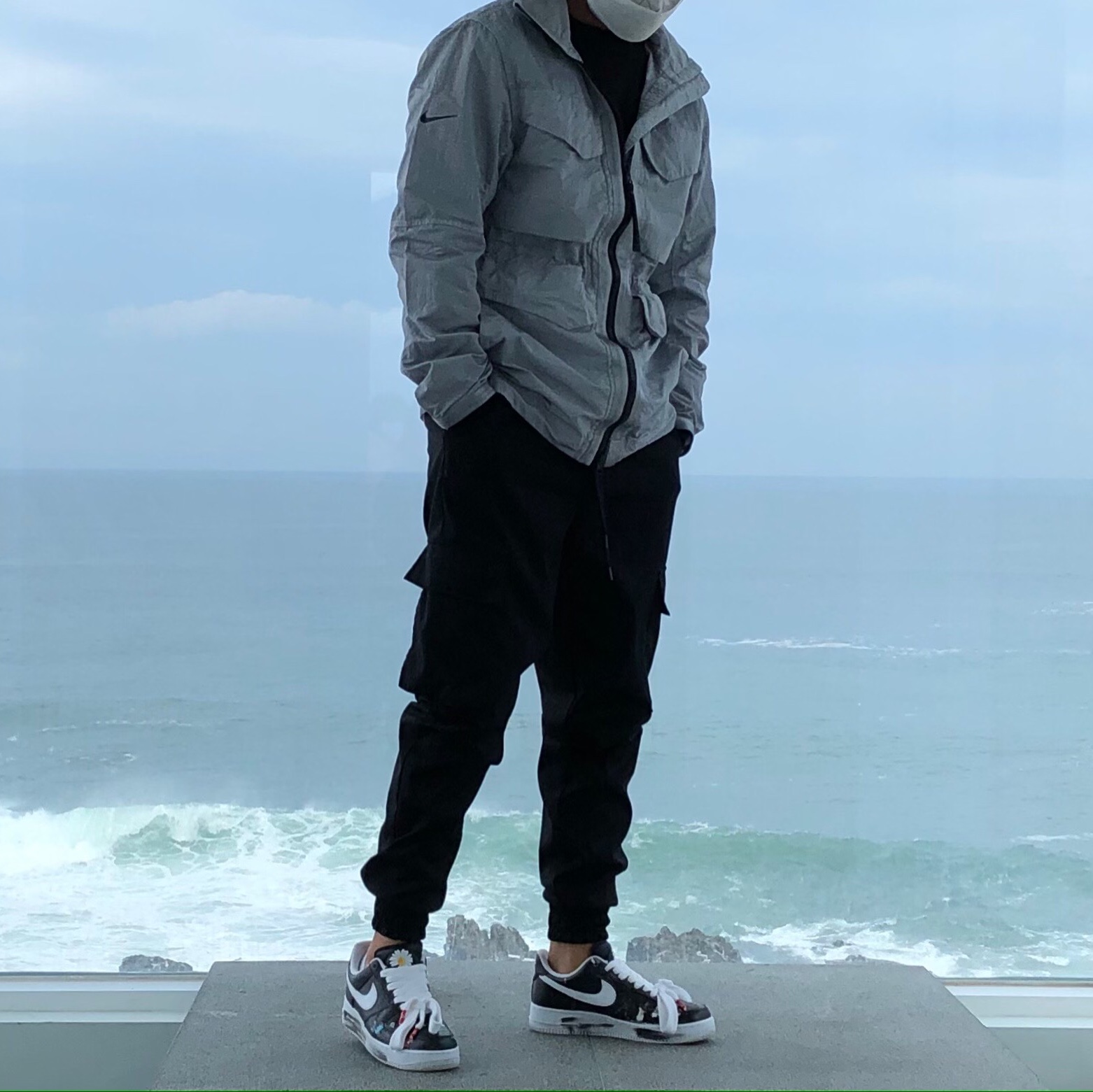 Nike x Peaceminusone Air Force 1 Low Para-Noise 착용 스타일