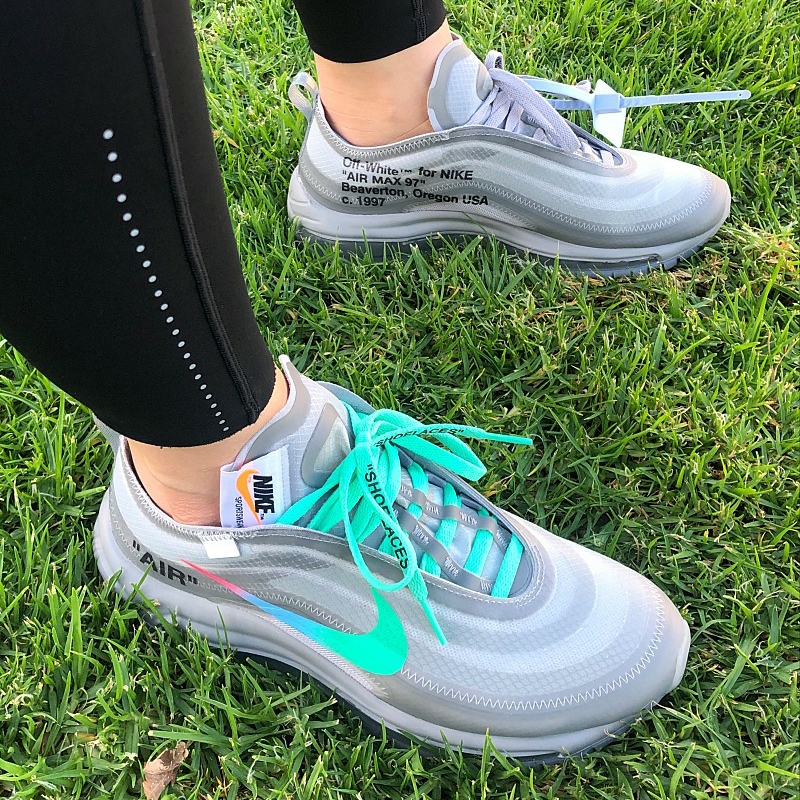 Nike x Off-White Air Max 97 Menta 착용 스타일