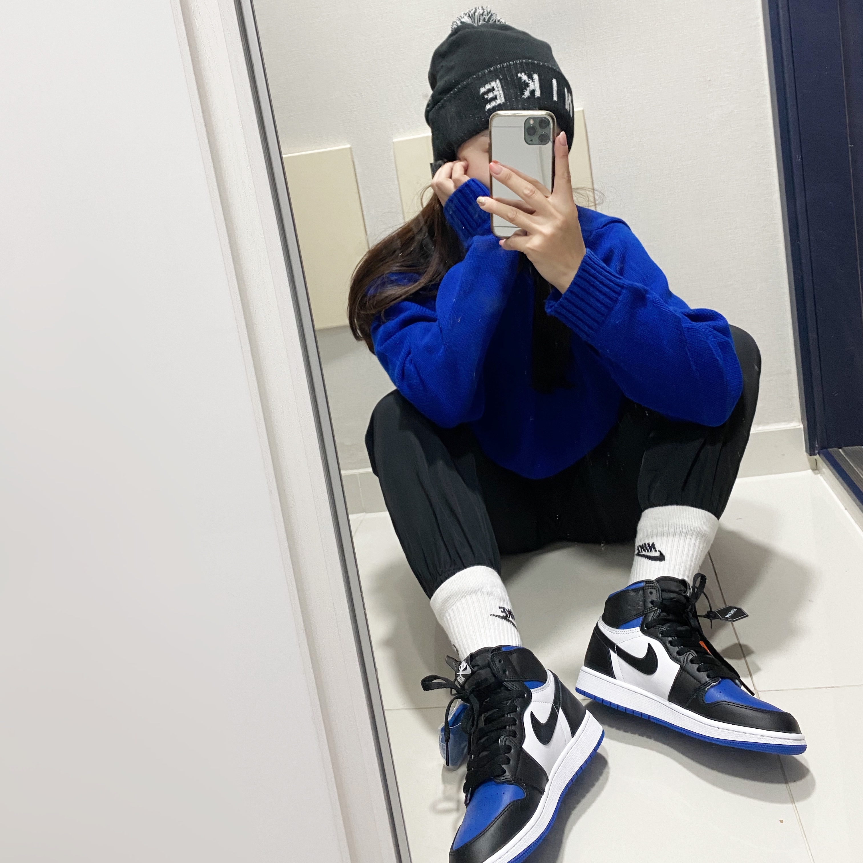 Jordan 1 Retro High OG Royal Toe 착용 스타일 - 1