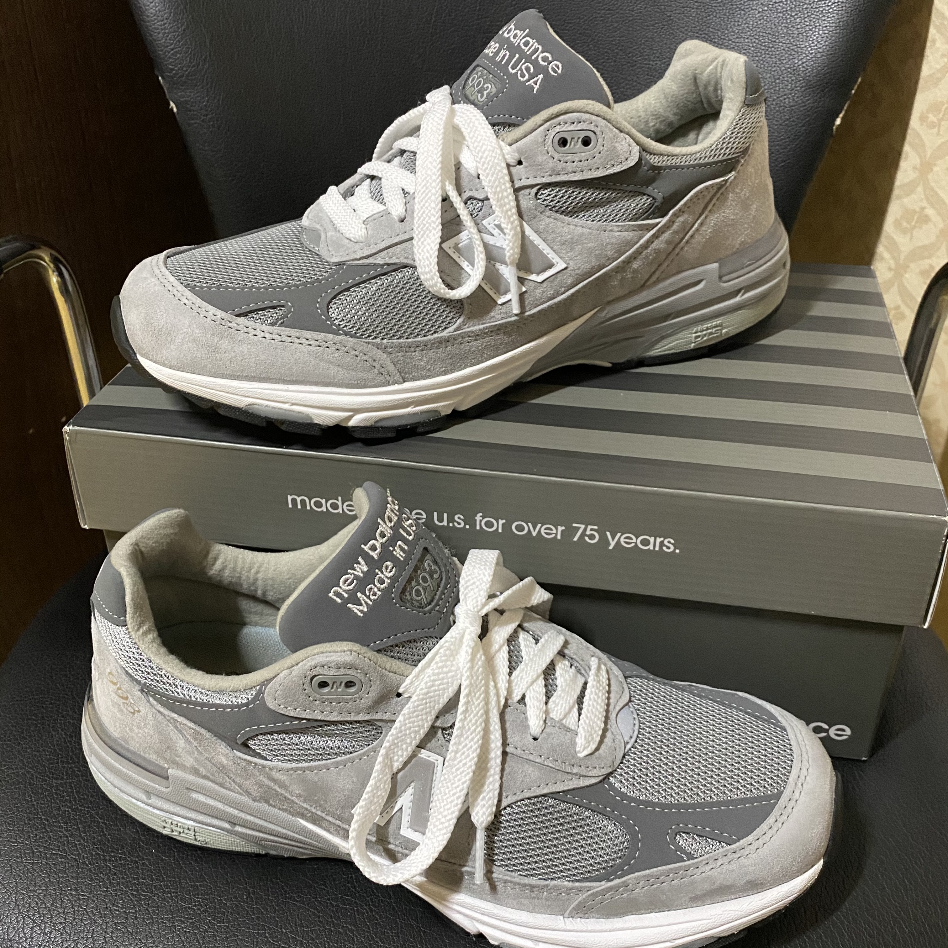 New Balance 993 Made in USA Grey - D Standard 착용 스타일