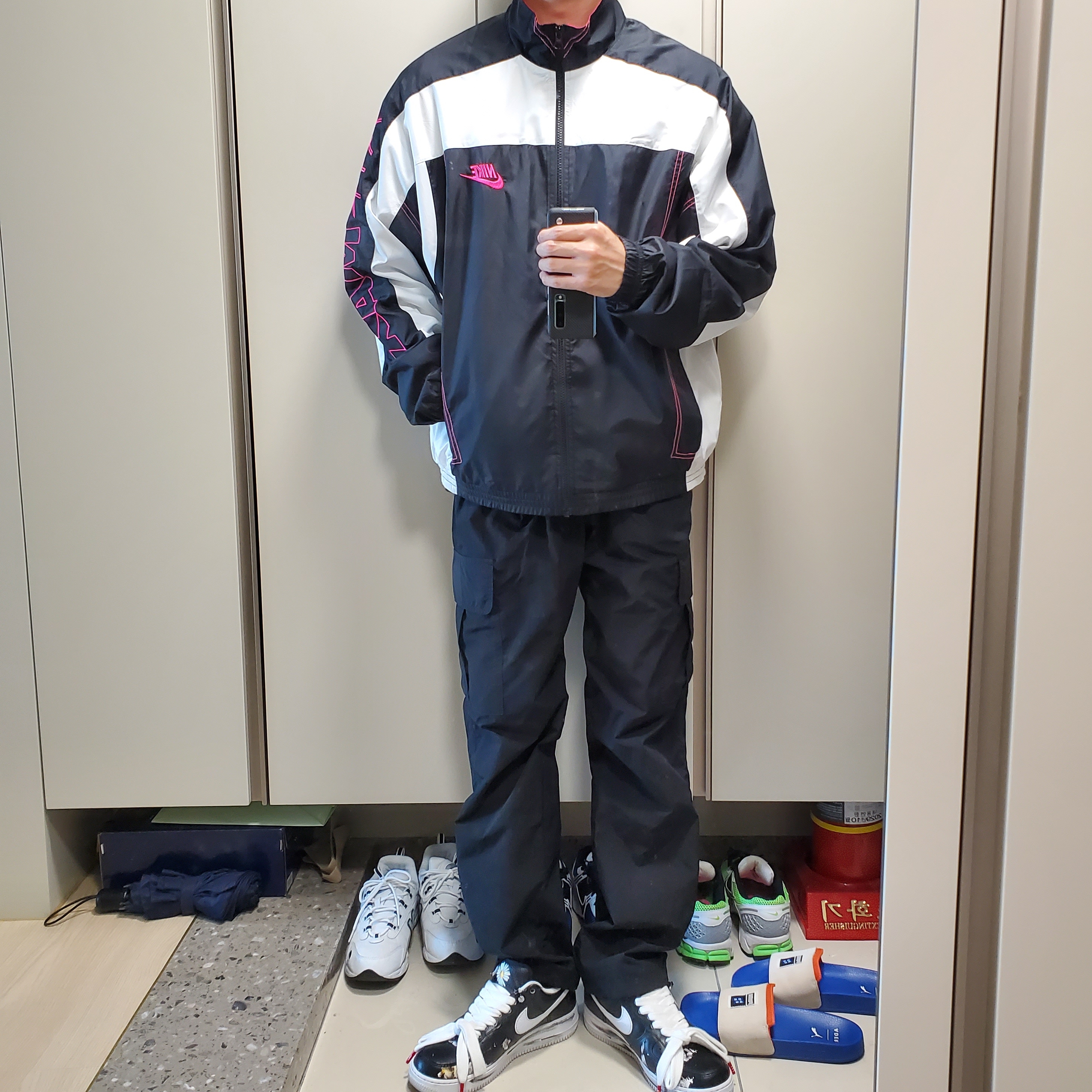 Nike x Peaceminusone Air Force 1 Low Para-Noise 착용 스타일