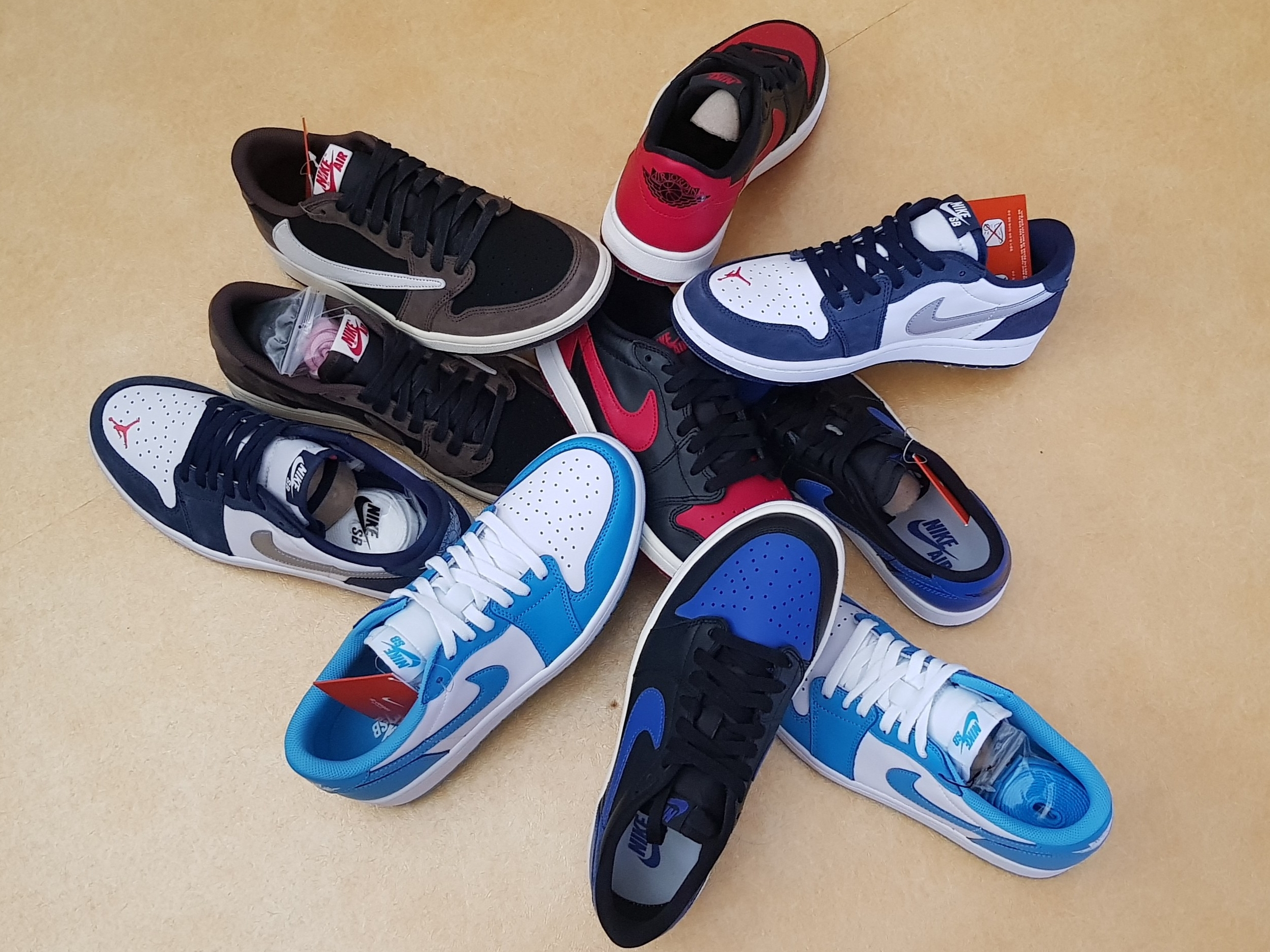 Jordan 1 Retro Low OG Bred 2015, Jordan 1 Retro Low OG Royal 2015 착용 스타일