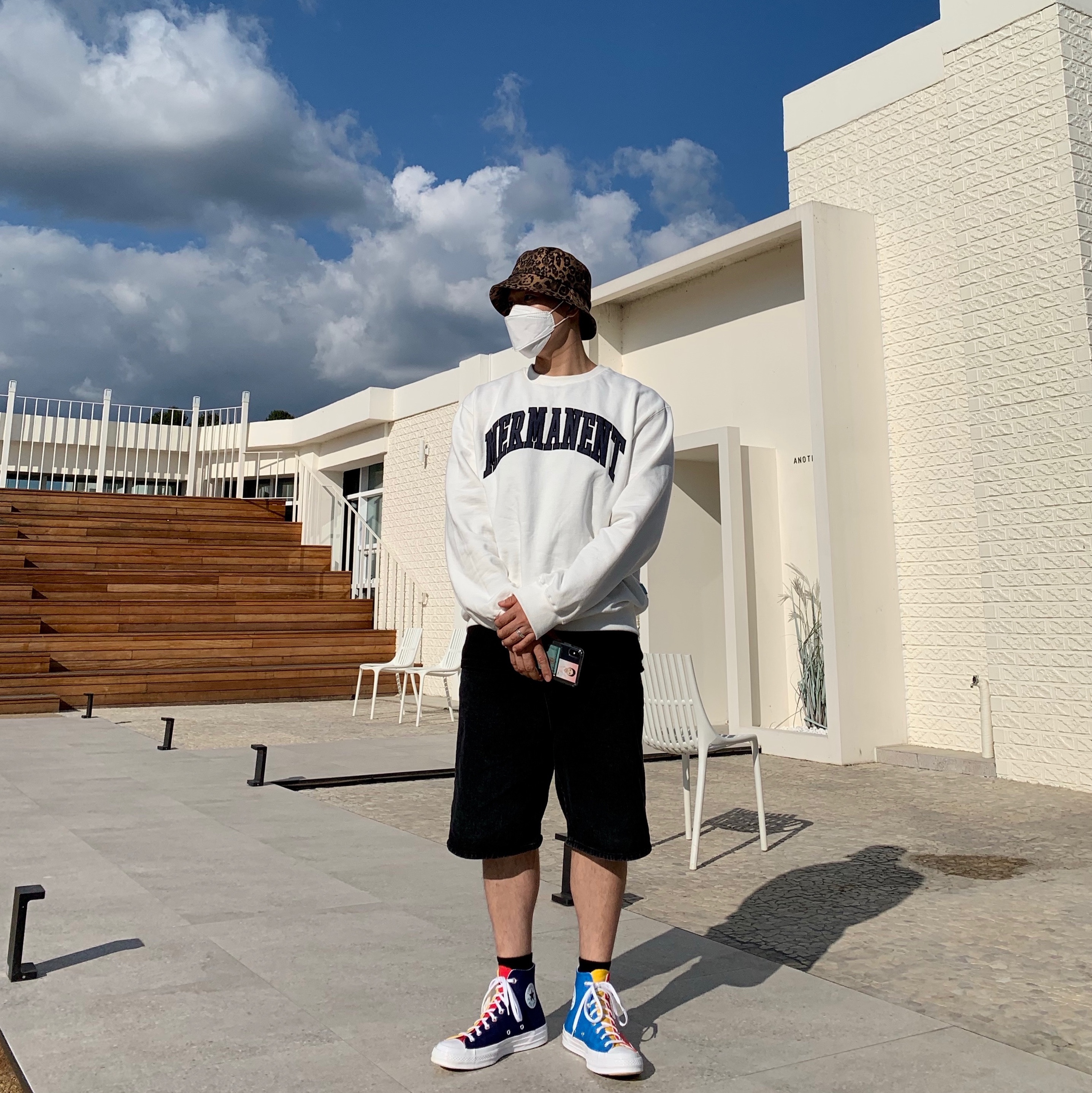 Converse x Golf Wang Chuck 70 Hi Tri-Panel 착용 스타일 - 1