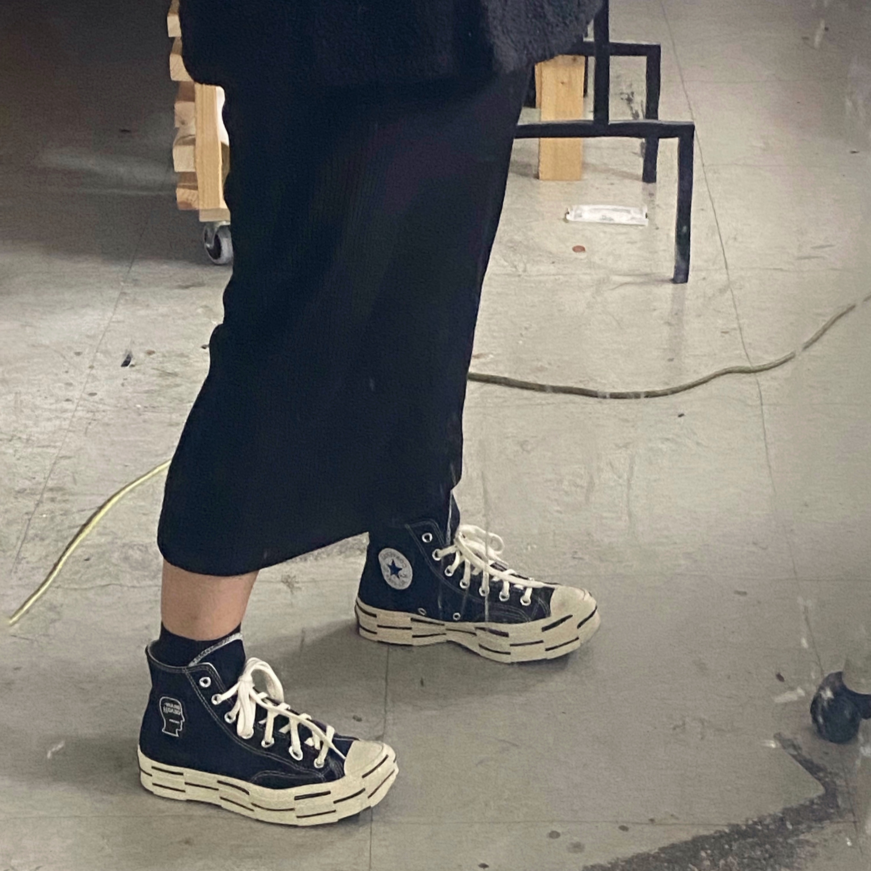 Converse x Brain Dead Chuck 70 Hi Black 착용 스타일 - 1
