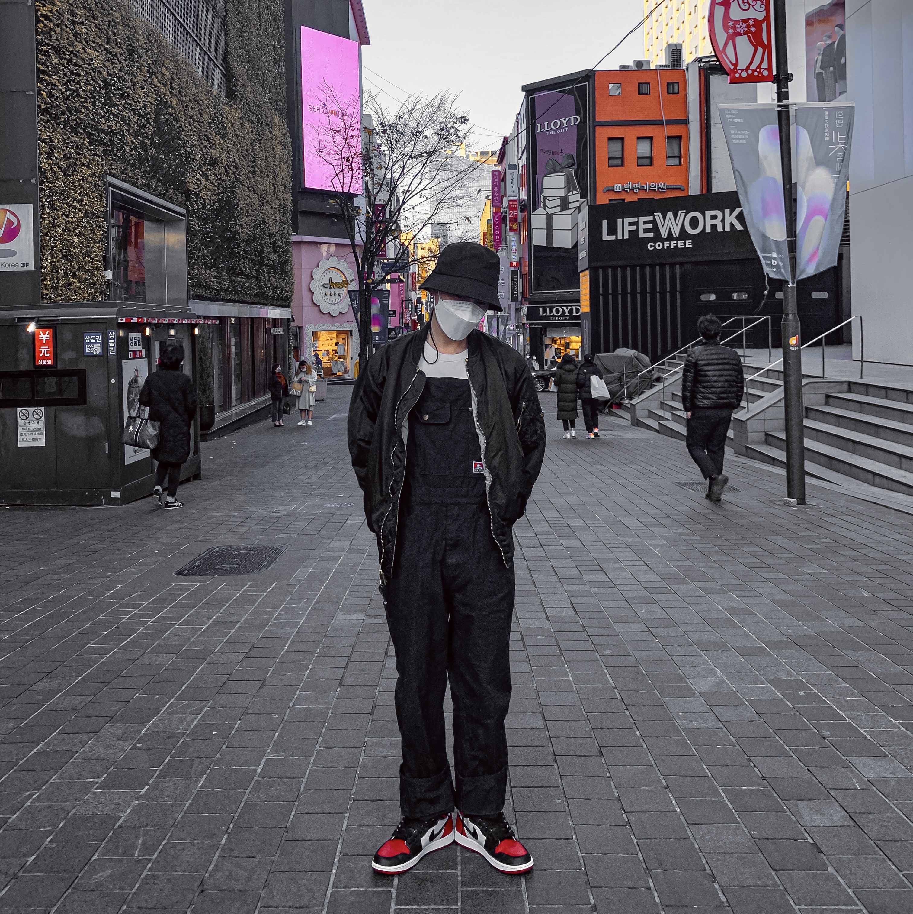 Jordan 1 Retro High OG Bred Toe 착용 스타일 - 1