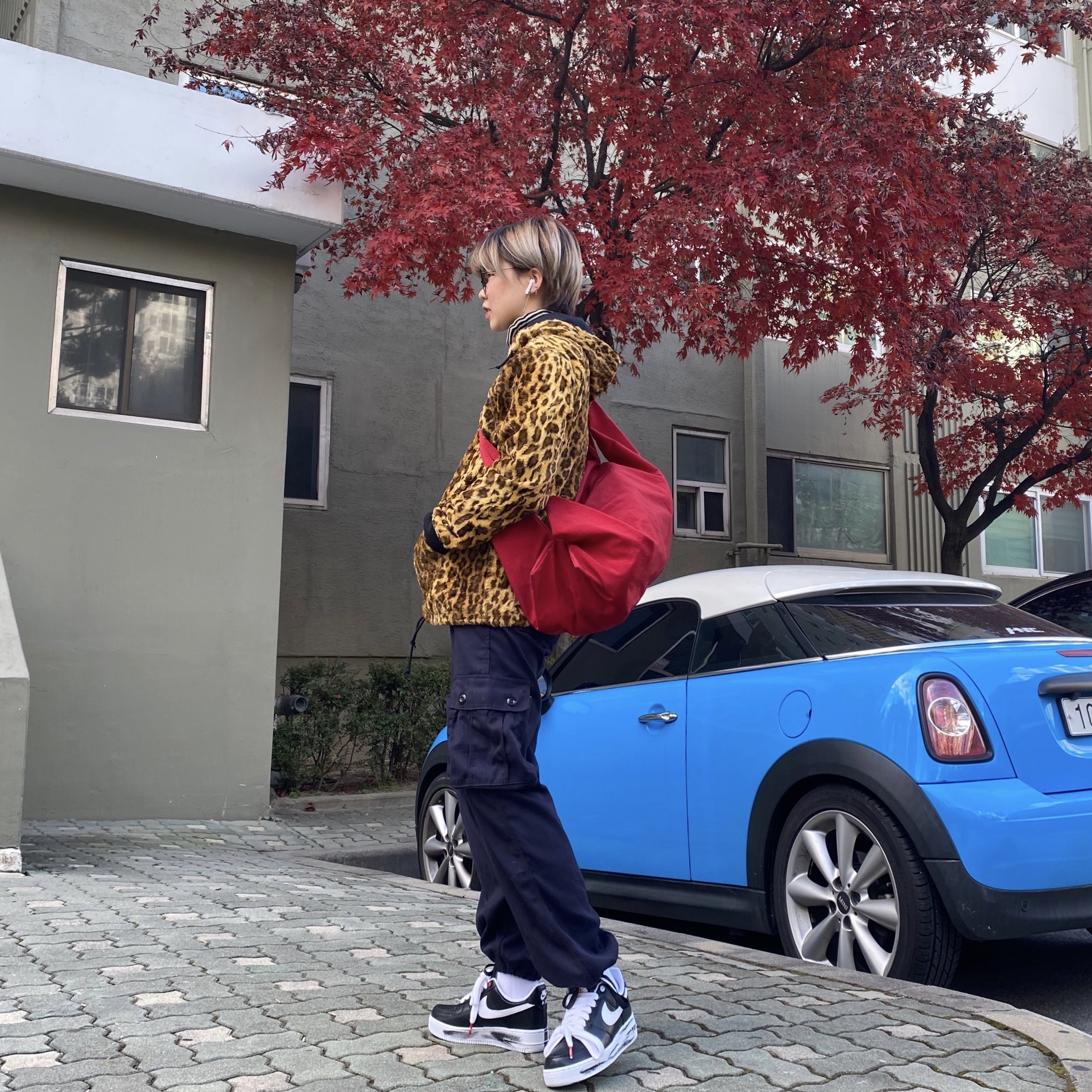 Nike x Peaceminusone Air Force 1 Low Para-Noise 착용 스타일