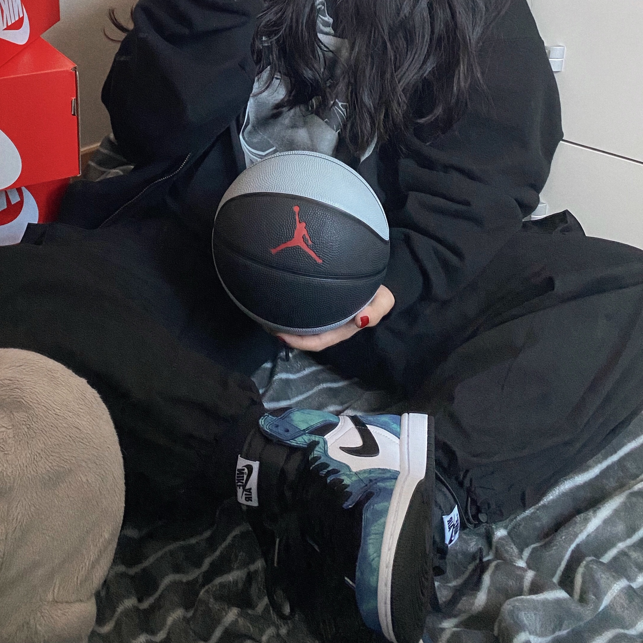 (W) Jordan 1 Retro High Tie-Dye 착용 스타일 - 3