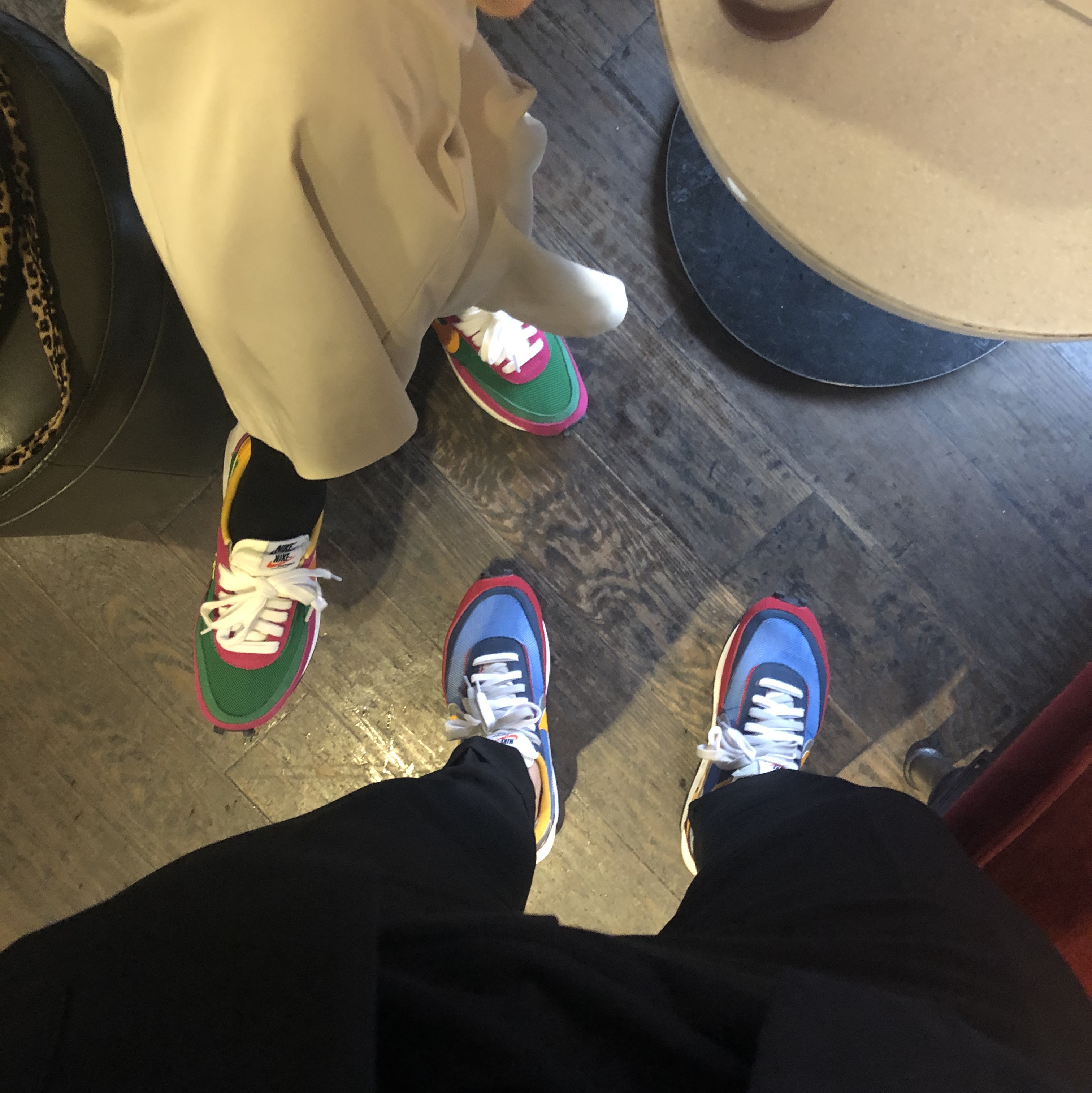 Nike x Sacai LDWaffle Pine Green, Nike x Sacai LDWaffle Blue Multi 착용 스타일 - 2