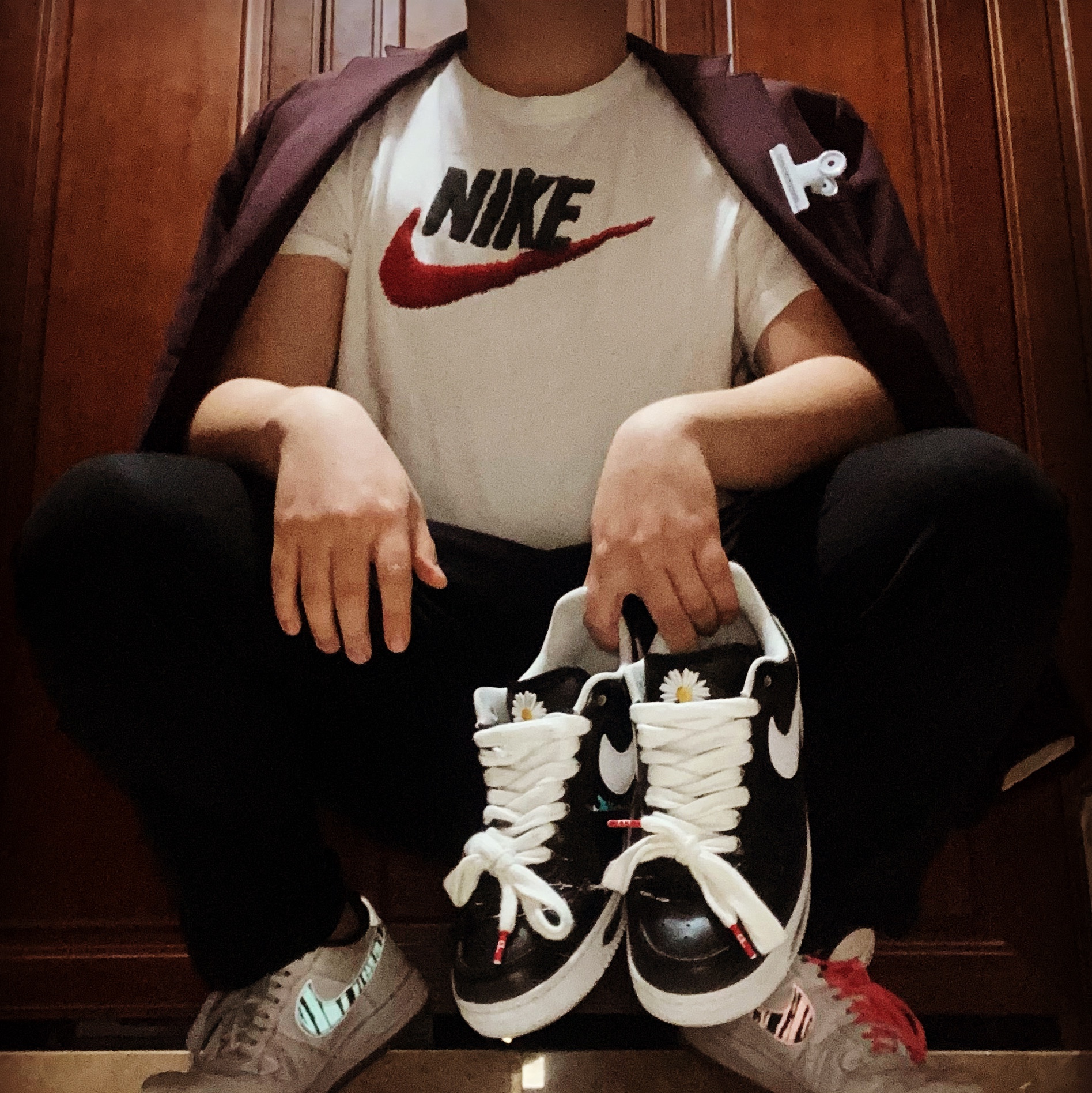 Nike Air Force 1 Low White Tiger South Korea 2020, Nike x Peaceminusone Air Force 1 Low Para-Noise 착용 스타일
