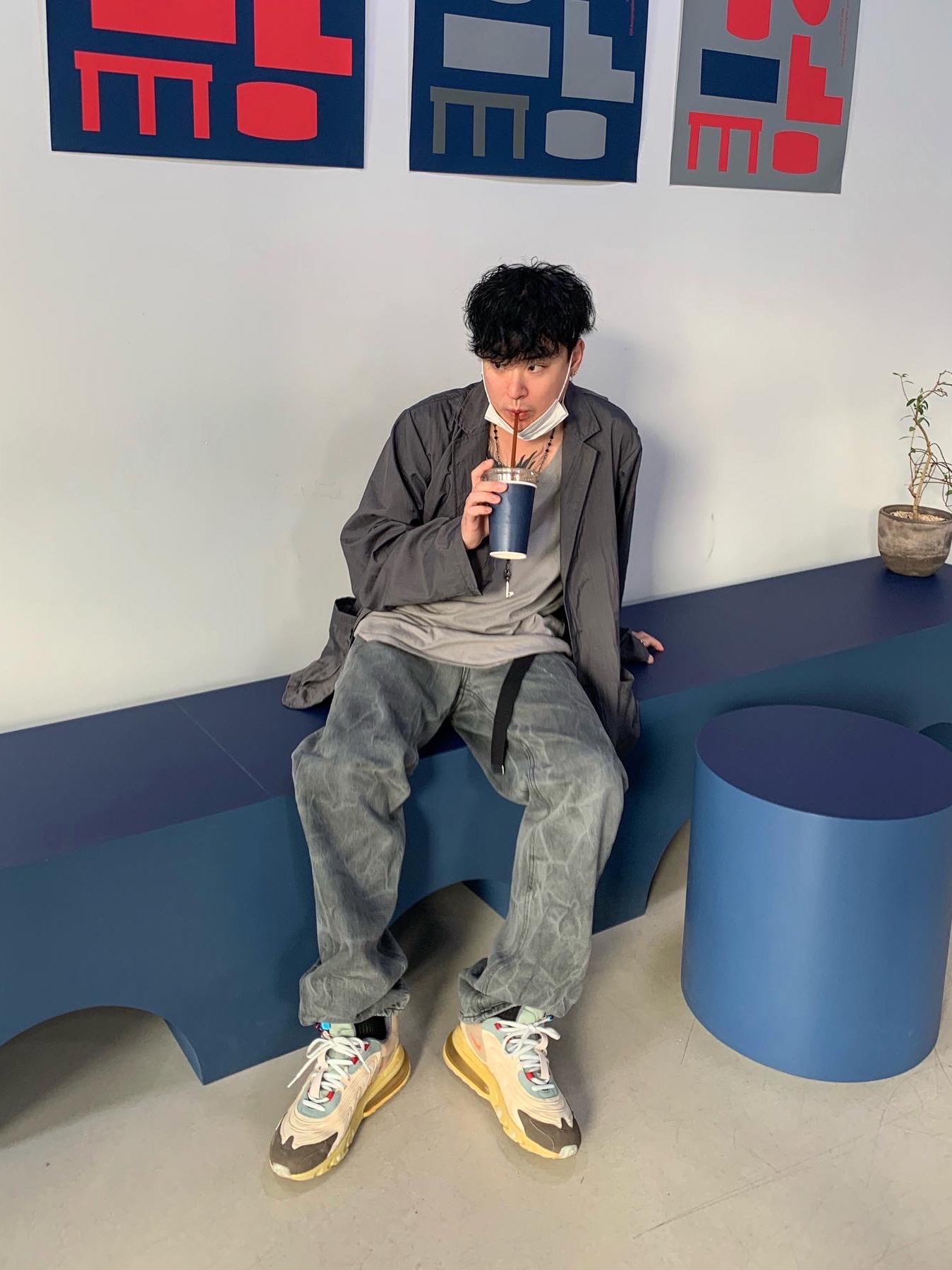 Nike x Travis Scott Air Max 270 React Cactus Trails 착용 스타일